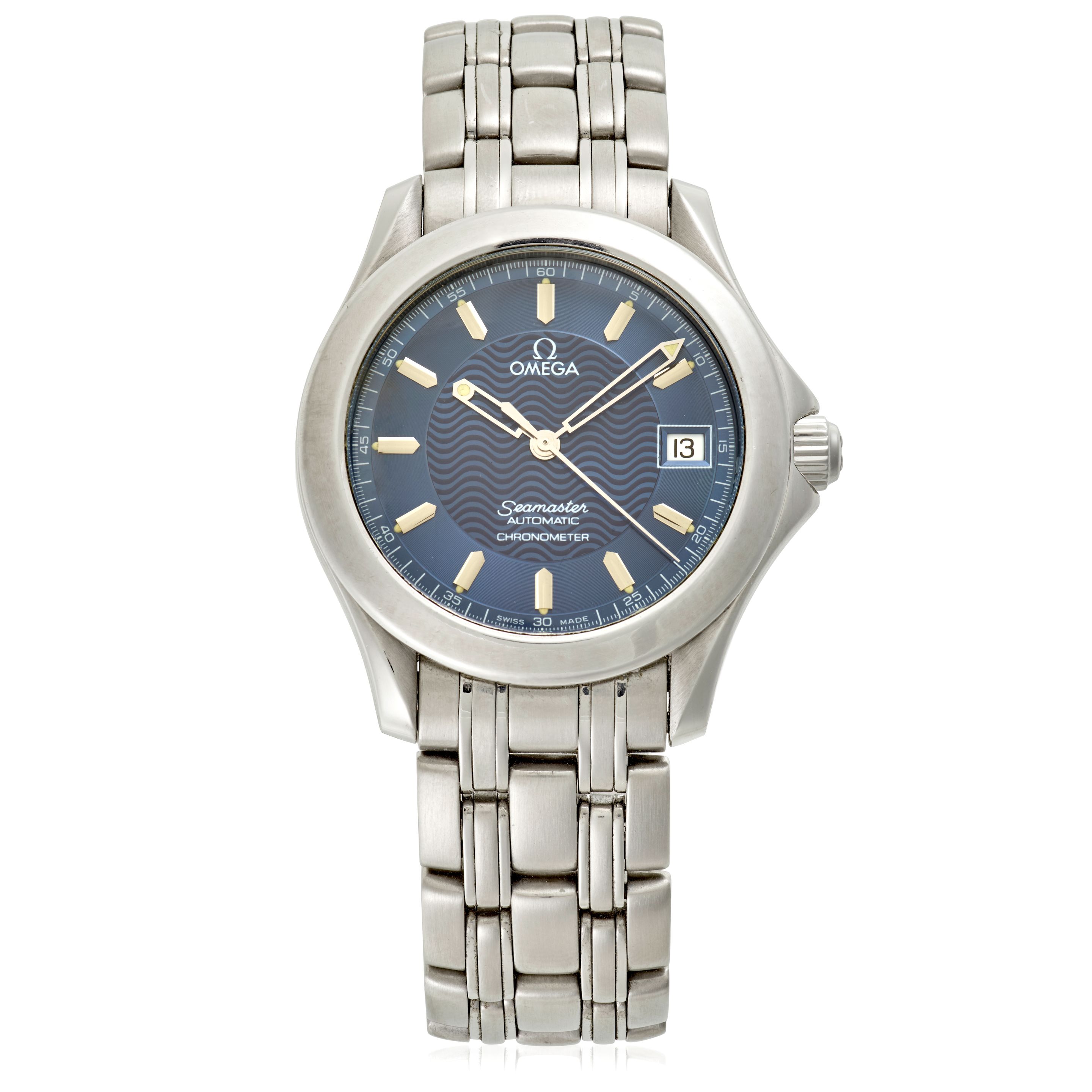 OMEGA. A STAINLESS-STEEL AUTOMATIC CALENDAR BRACELET WATCH Seamaster, Ref: 2501.81, c.2000s