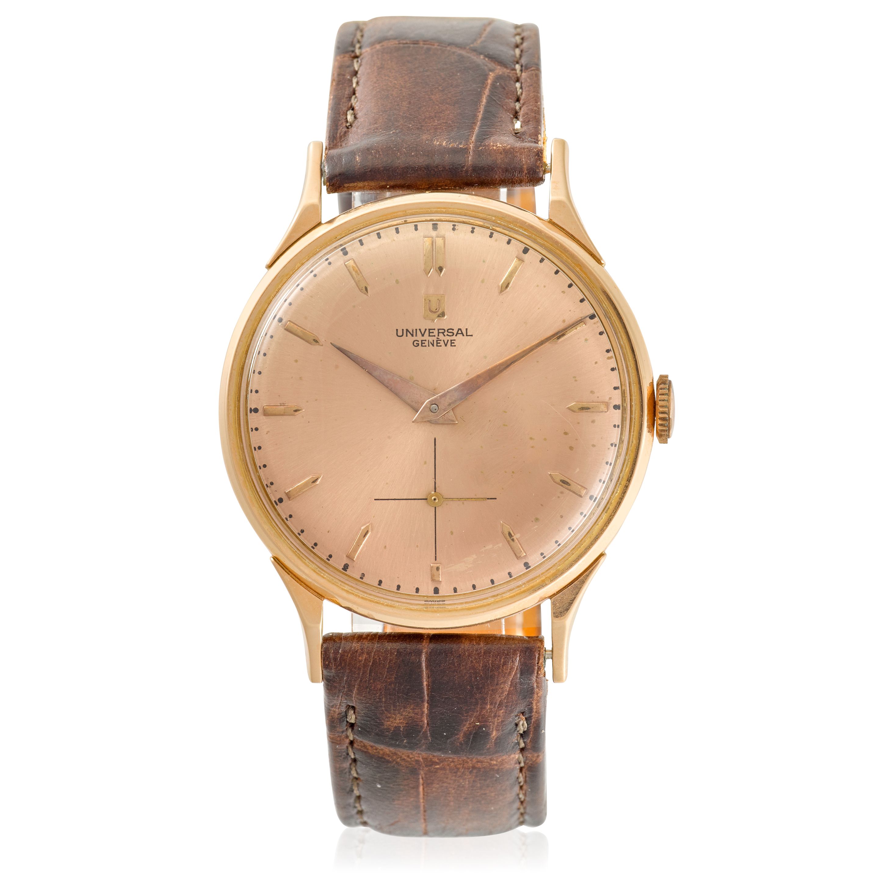 UNIVERSAL GENEVE. A PAIR OF GOLD WATCHES Circa 1955