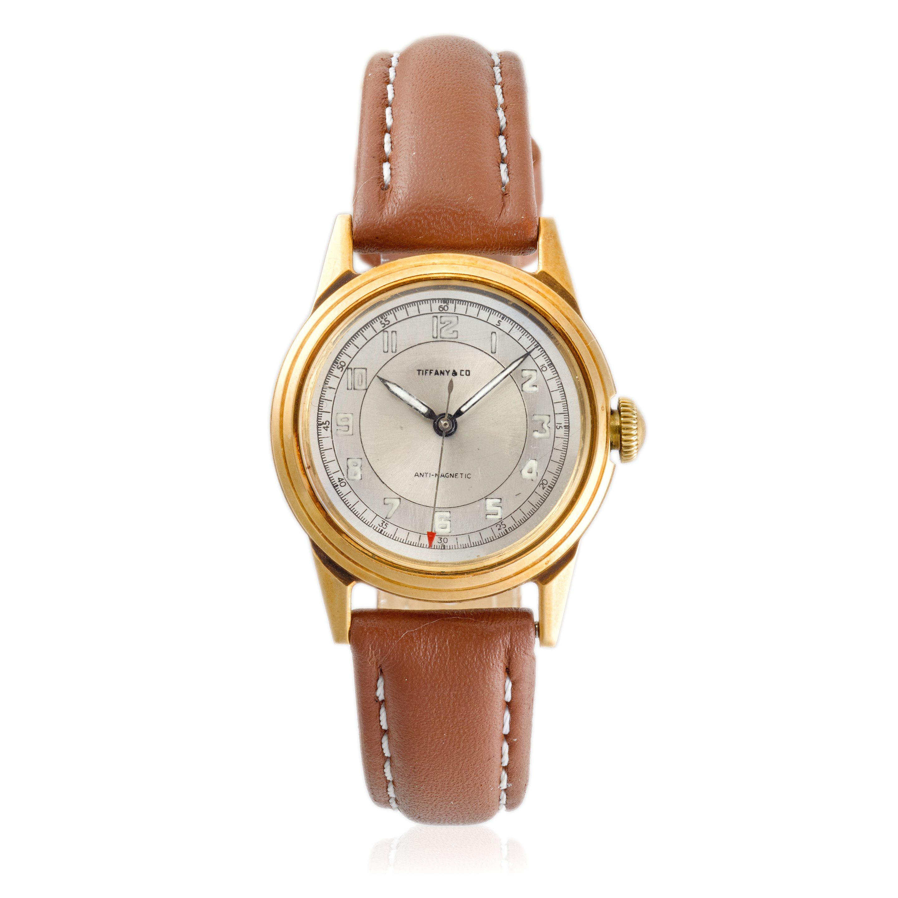 MOVADO FOR TIFFANY & CO. A 14K GOLD MANUAL WIND WRISTWATCH WITH CENTRE SECONDS Ref: 44760, Circa 1960
