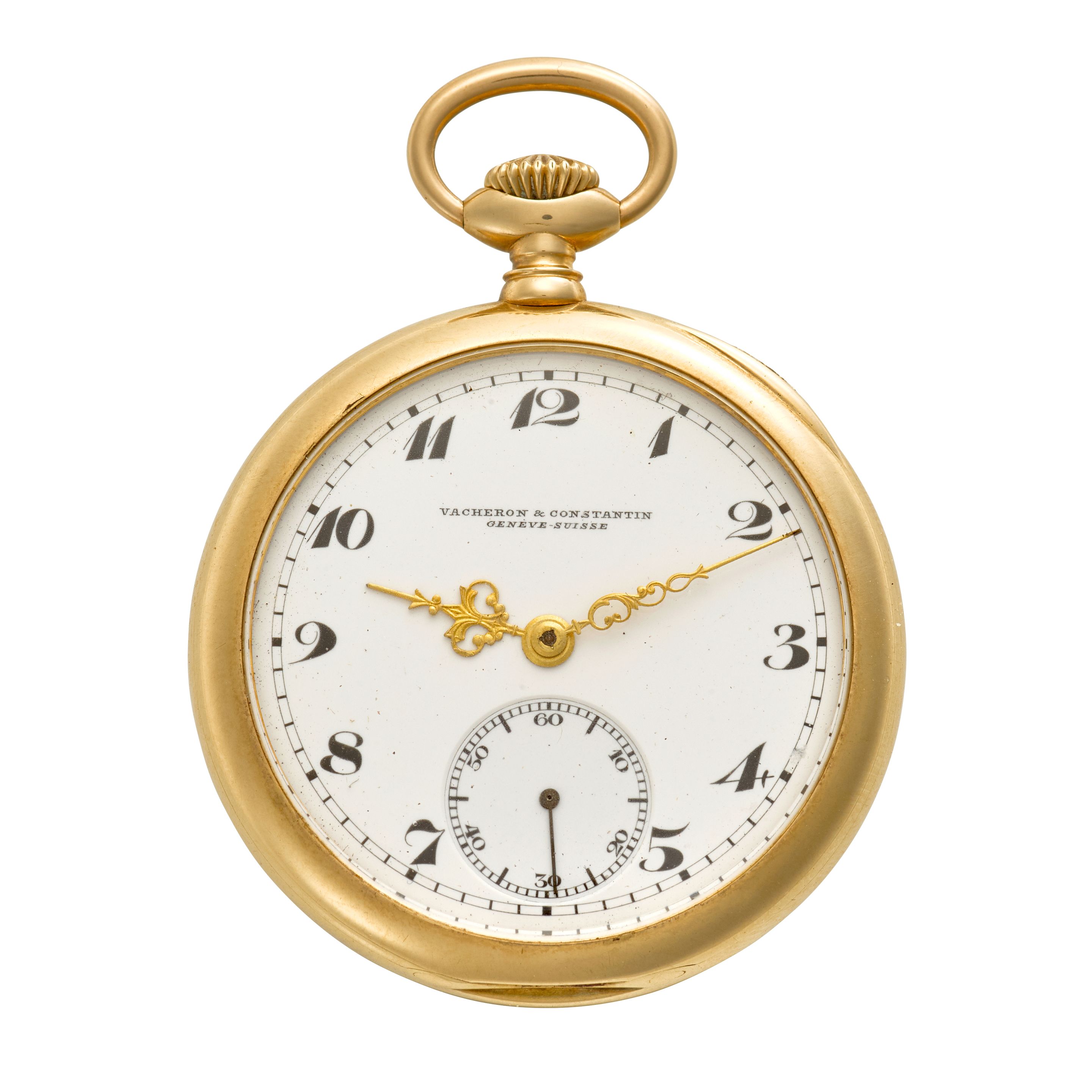 VACHERON & CONSTANTIN. A 14K GOLD OPENFACE WATCHRetailed by J. E. Caldwell, Philadelphia Circa 1918