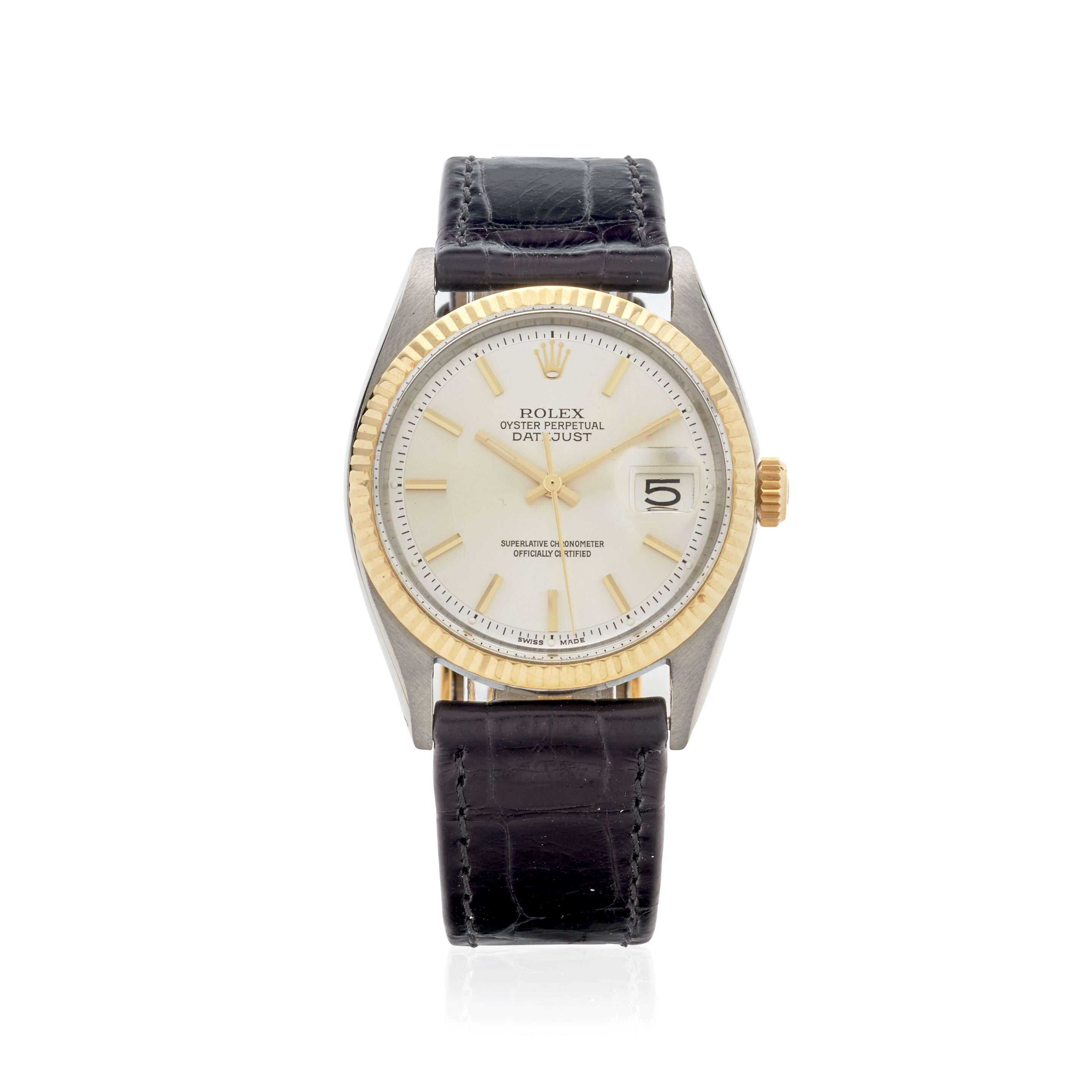 ROLEX. A STAINLESS STEEL AUTOMATIC CALENDAR WRISTWATCH Datejust, Ref: 1601, c.1951