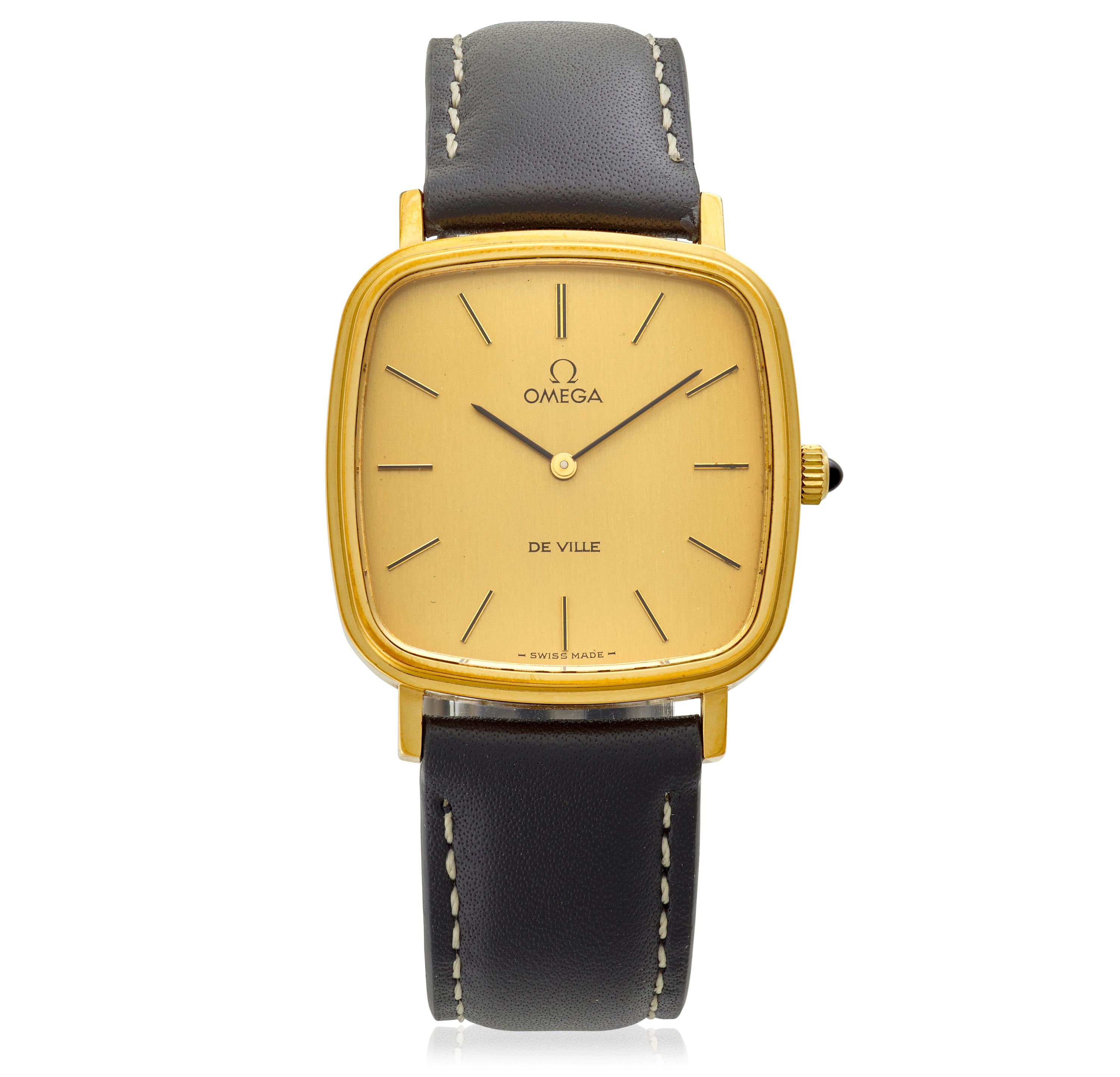 OMEGA. A GOLD-PLATED MANUAL WIND WRISTWATCH De Ville, Ref: 111.018, c.1970s