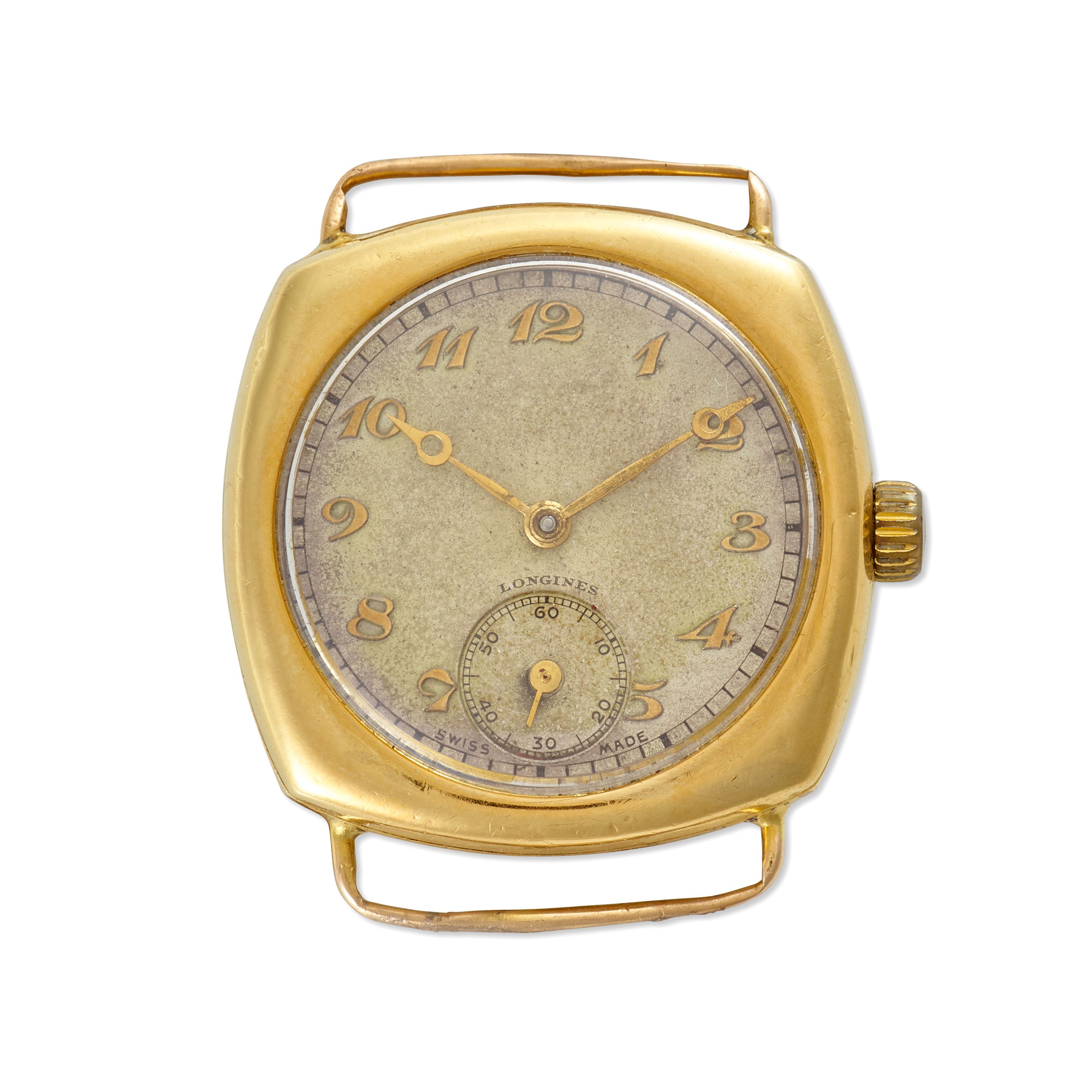 LONGINES. AN 18K GOLD MANUAL WIND WRISTWATCHc.1940