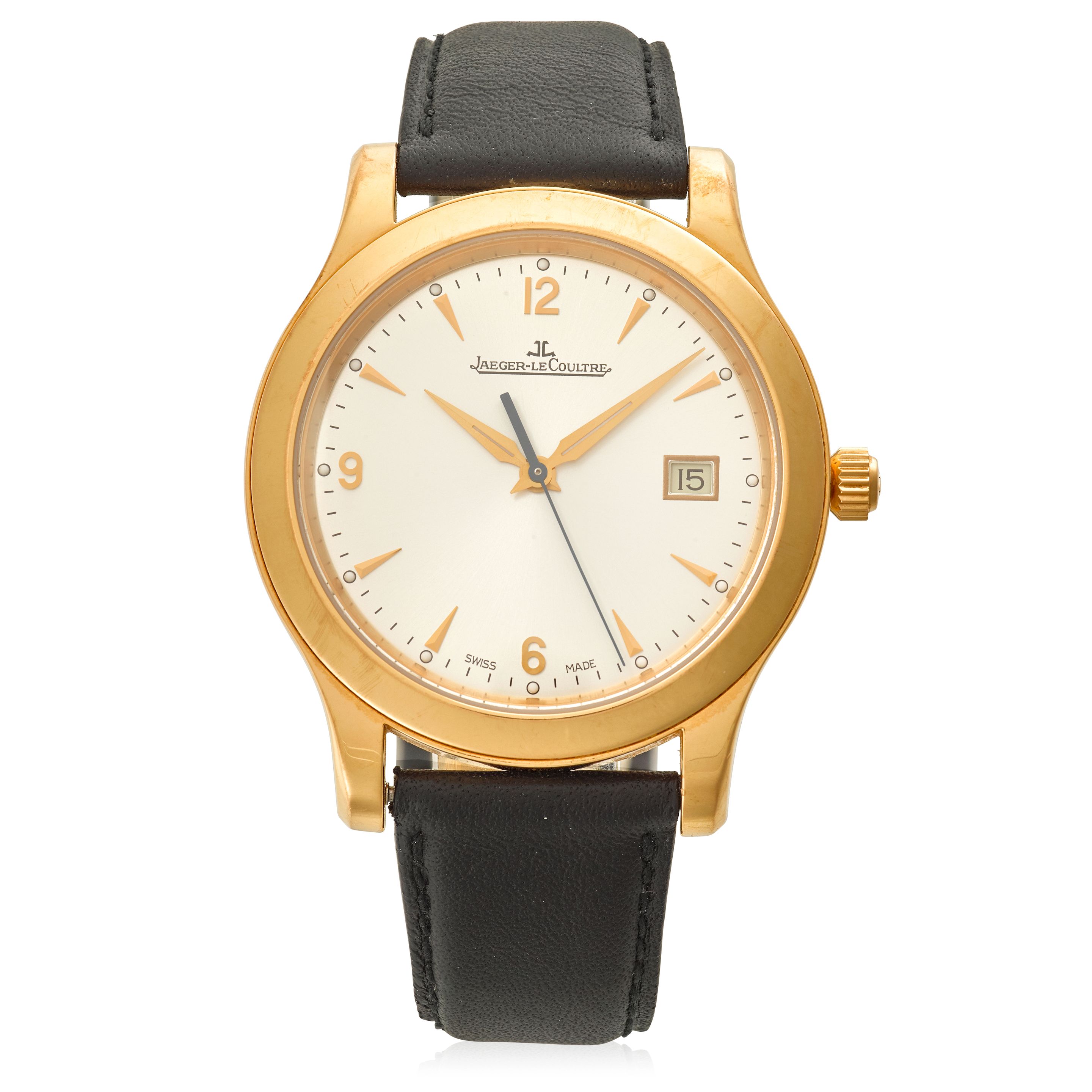 JAEGER LECOULTRE. AN 18K GOLD AUTOMATIC CALENDAR WRISTWATCH Master Control, Ref: 147.2.37.S, c.2010