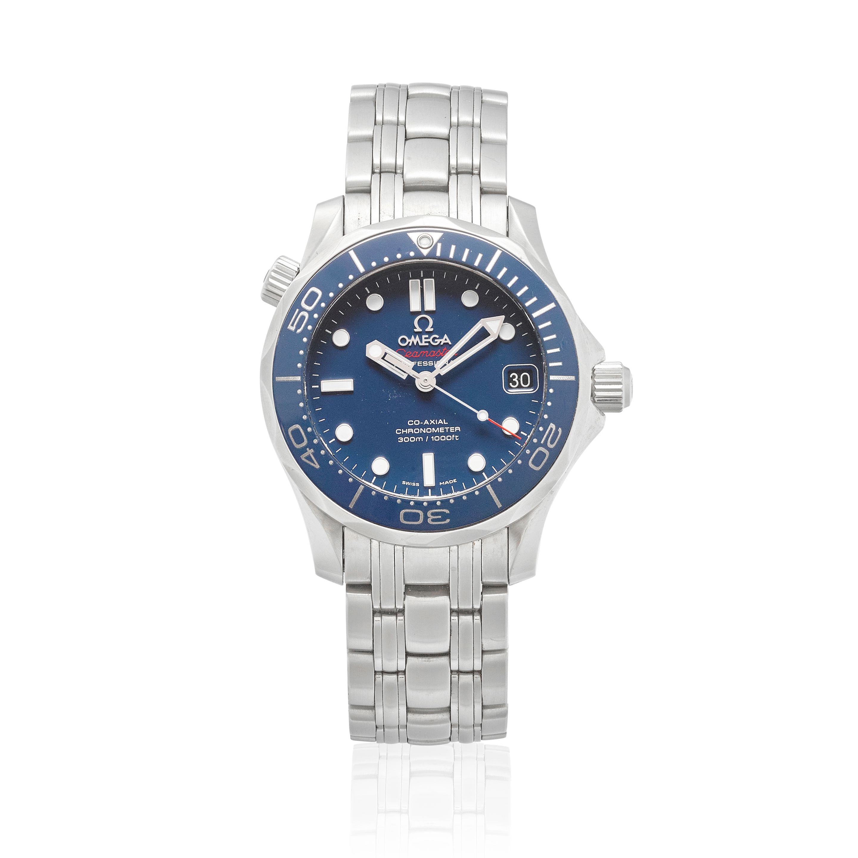 OMEGA. A STAINLESS-STEEL AUTOMATIC CALENDAR BRACELET WATCH Seamaster, Ref: 168.1508, c.2010s