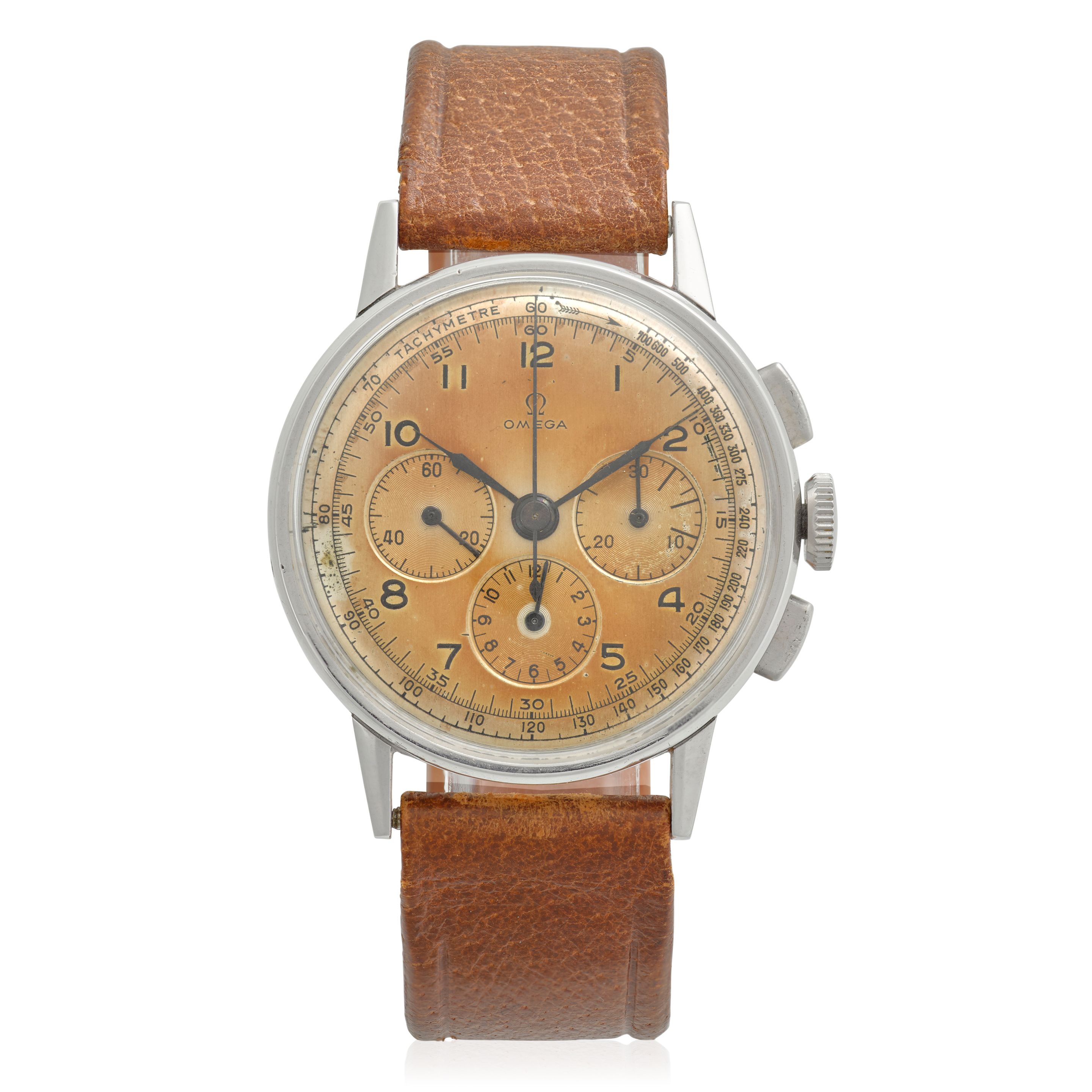 OMEGA. A STAINLESS STEEL MANUAL WIND CHRONOGRAPH WRISTWATCHRef: 2279-2, c.1945