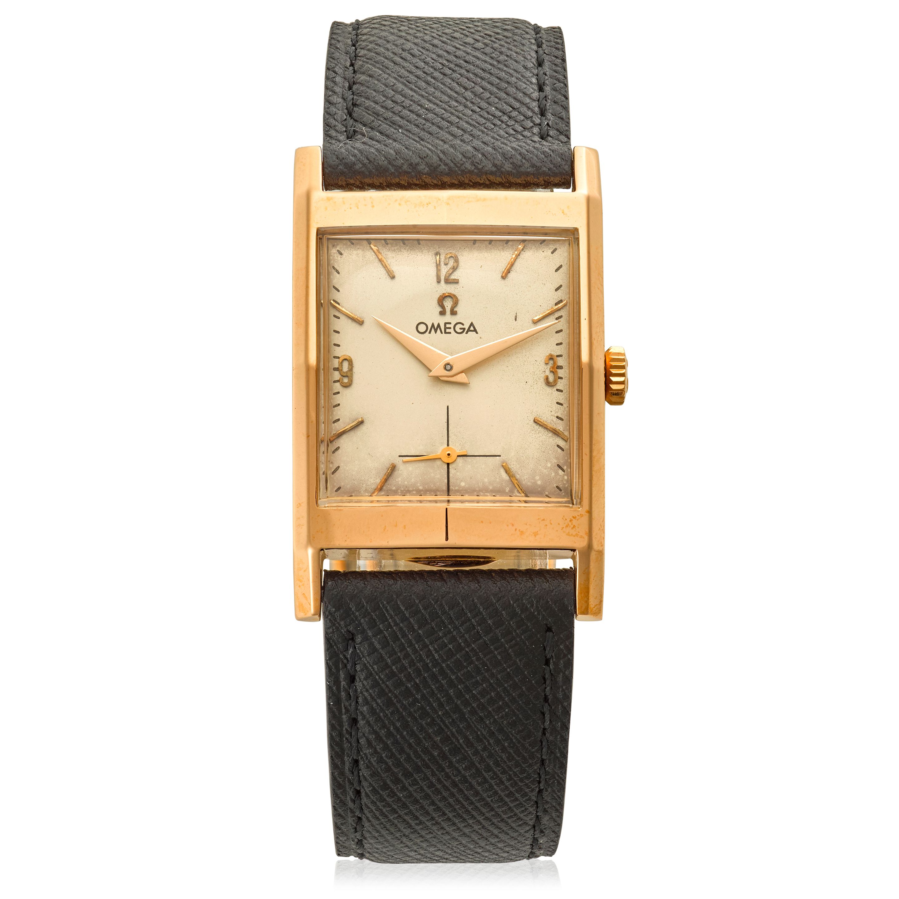 OMEGA. AN 18K ROSE GOLD MANUAL WIND WRISTWATCHRef: 3946,