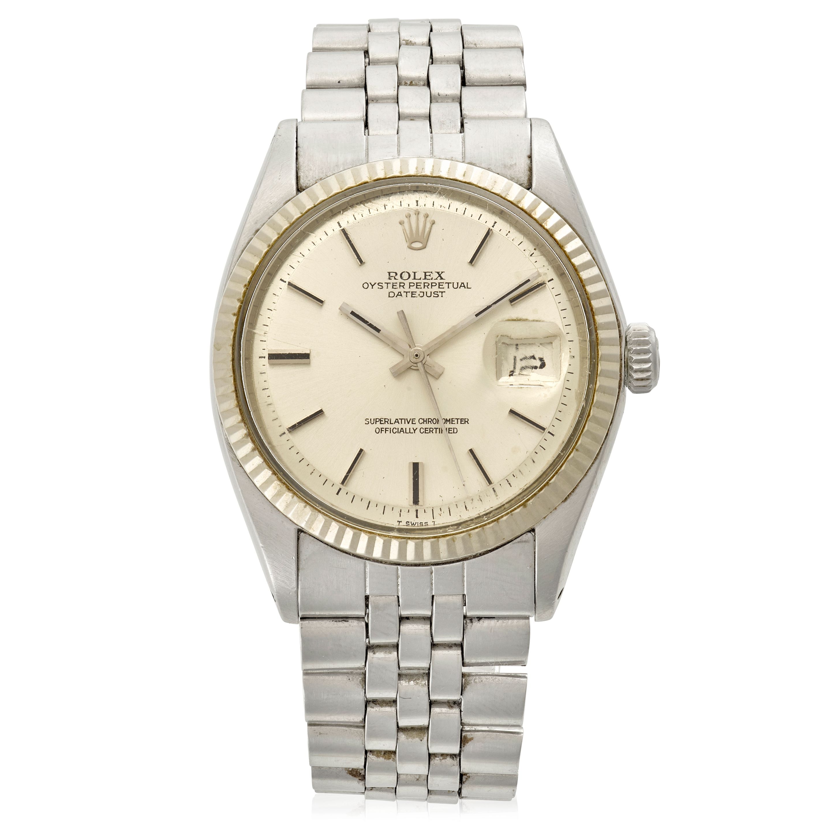 ROLEX. A STAINLESS STEEL AUTOMATIC CALENDAR BRACELET WATCH Datejust, Ref: 1601, Circa 1972