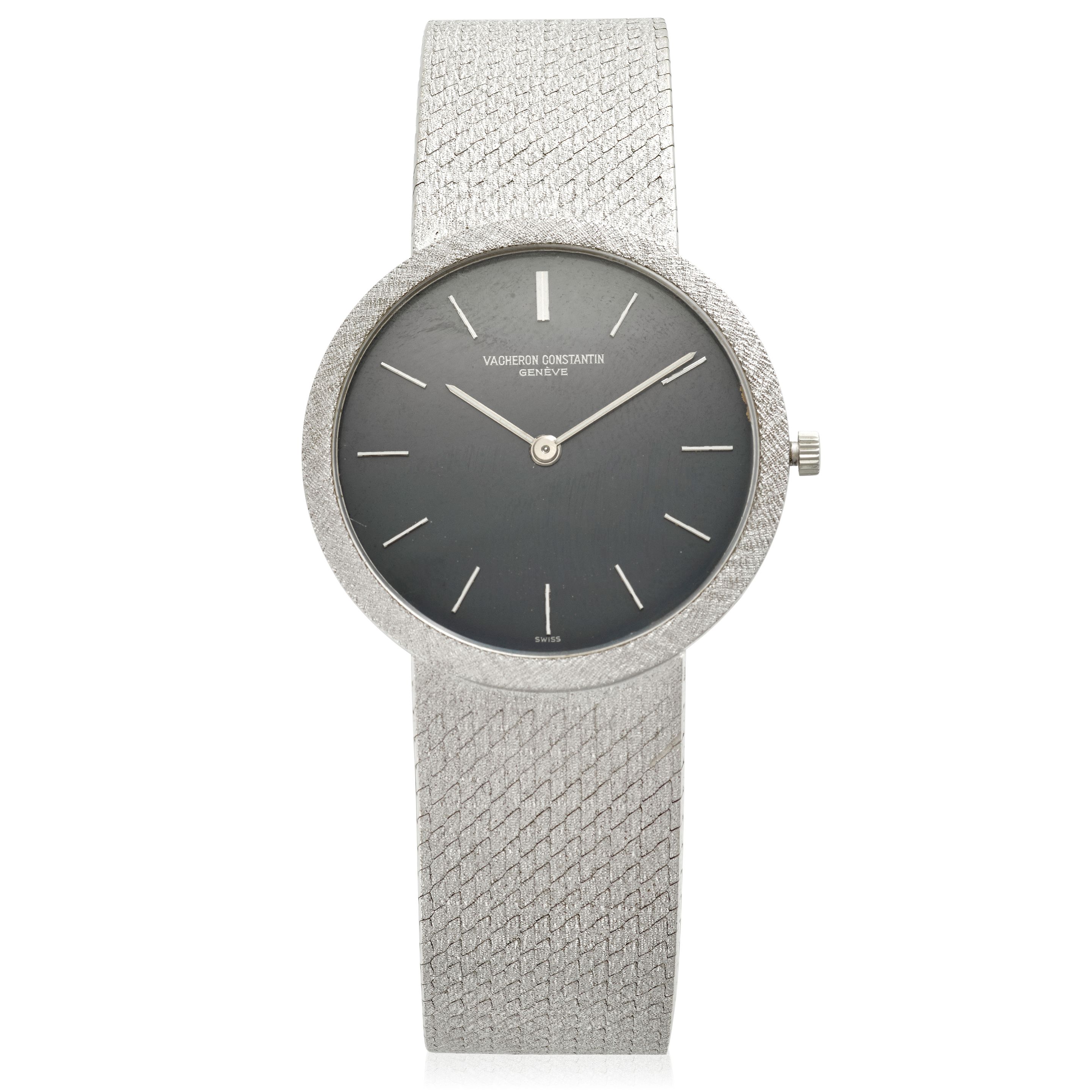 VACHERON CONSTANTIN. AN 18K WHITE GOLD MANUAL WIND BRACELET WATCH Patrimony, Ref: 6352,