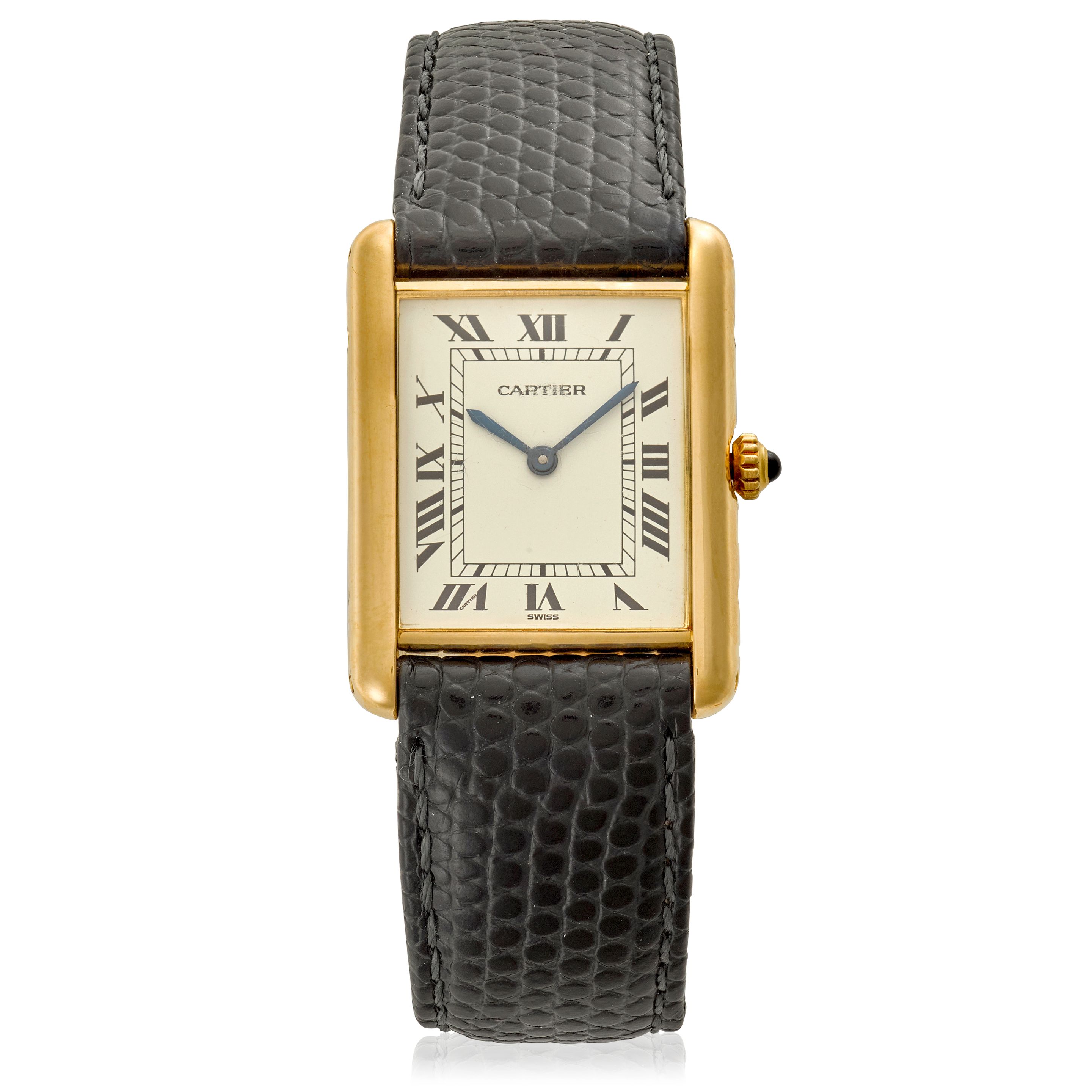 CARTIER. AN 18K GOLD WRISTWATCH Tank,