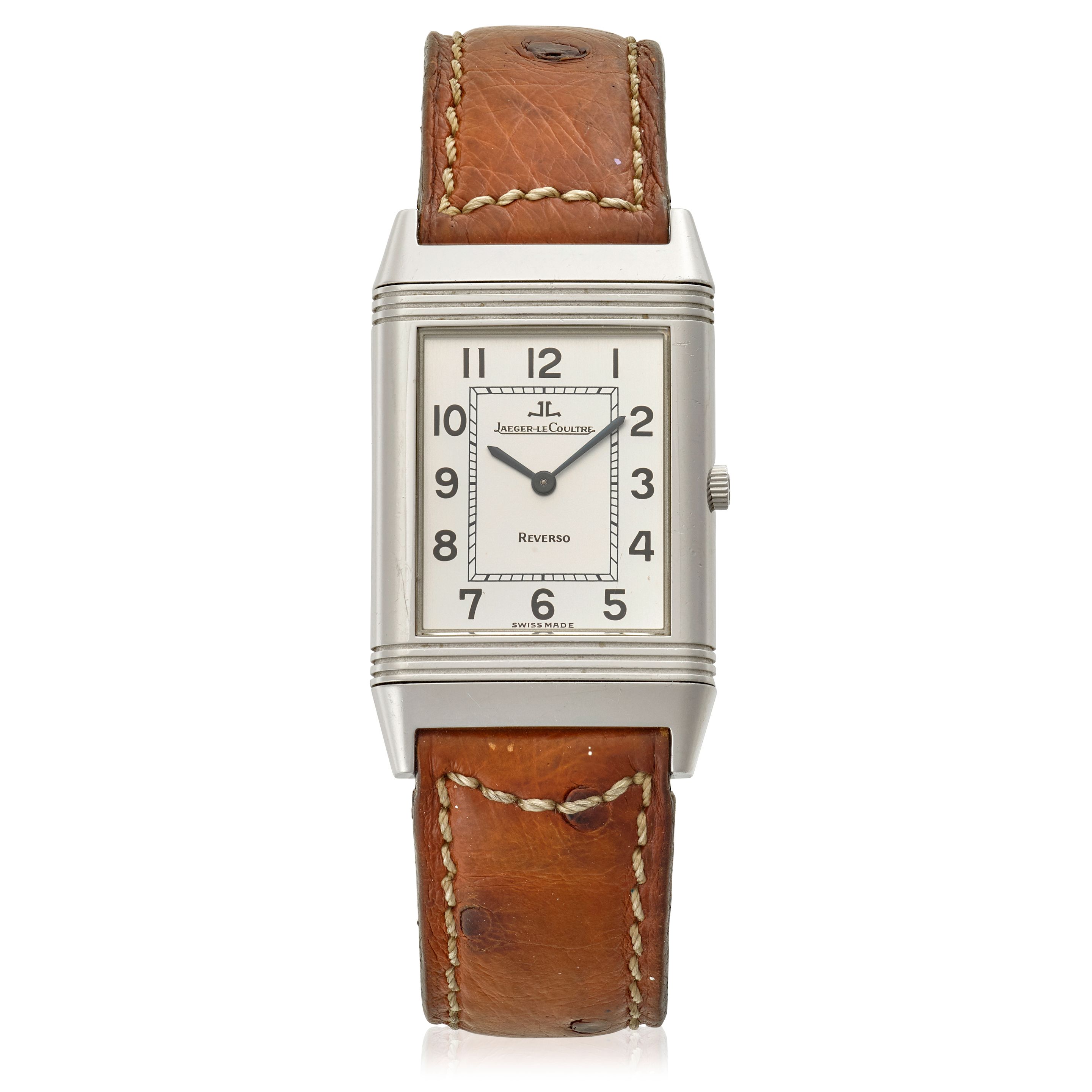 JAEGER LECOULTRE. A STAINLESS STEEL MANUAL WIND WRISTWATCH Reverso, Ref: 250.8.86,