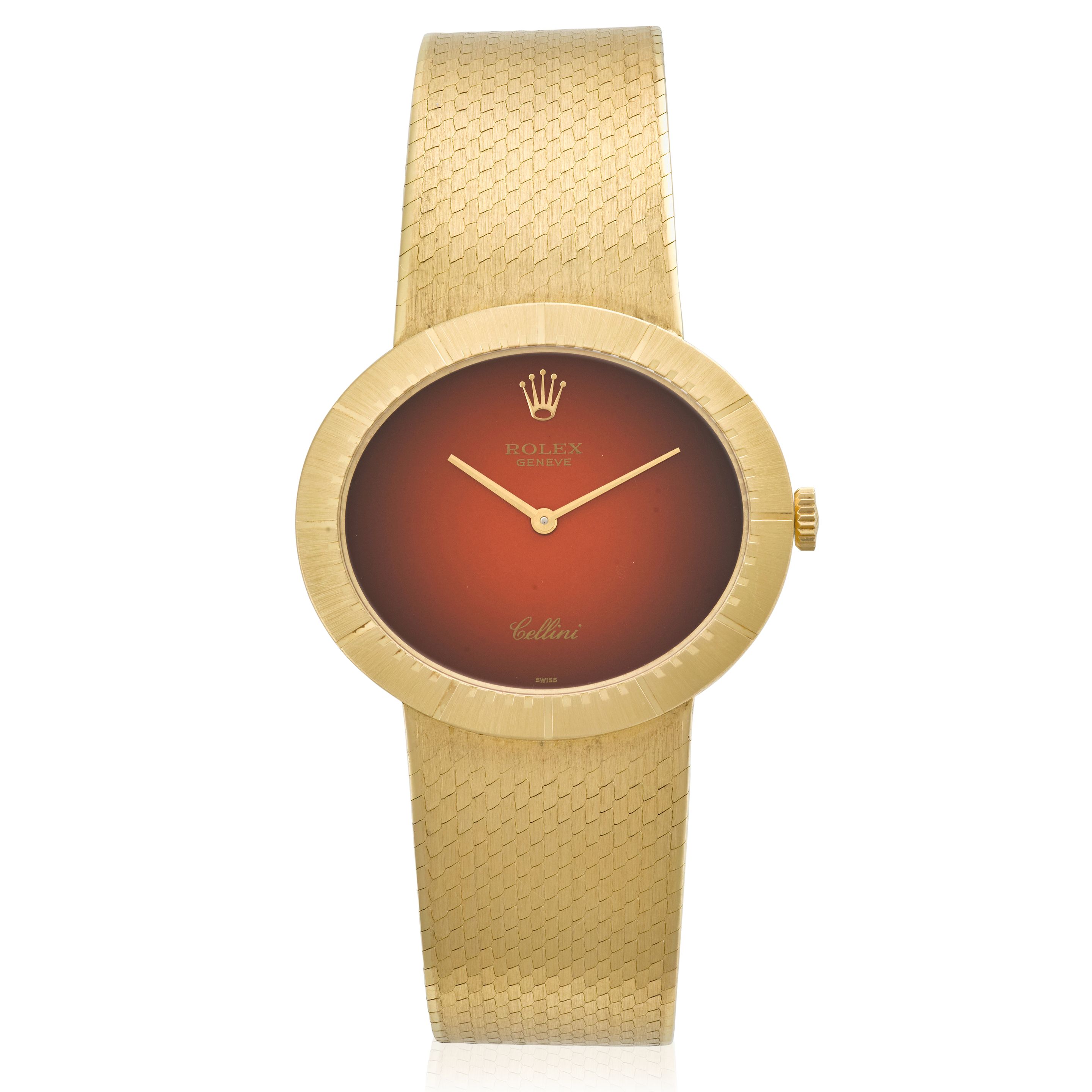 ROLEX. AN 18K GOLD BRACELET WATCH Cellini, Ref: 4083, Circa 1975