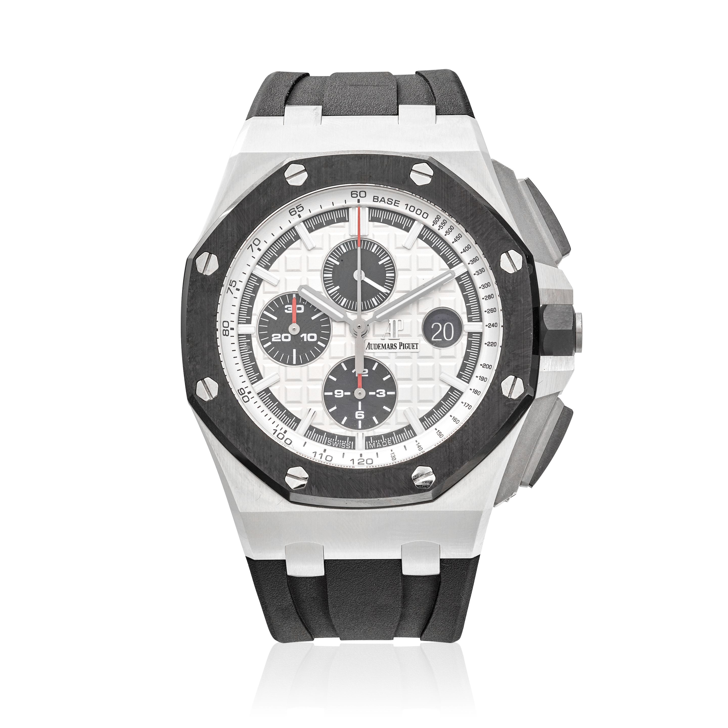 AUDEMARS PIGUET. A LARGE STAINLESS STEEL AUTOMATIC CALENDAR CHRONOGRAPH WRISTWATCH Royal Oak Offshore, Ref: 26400SO, c.2010s