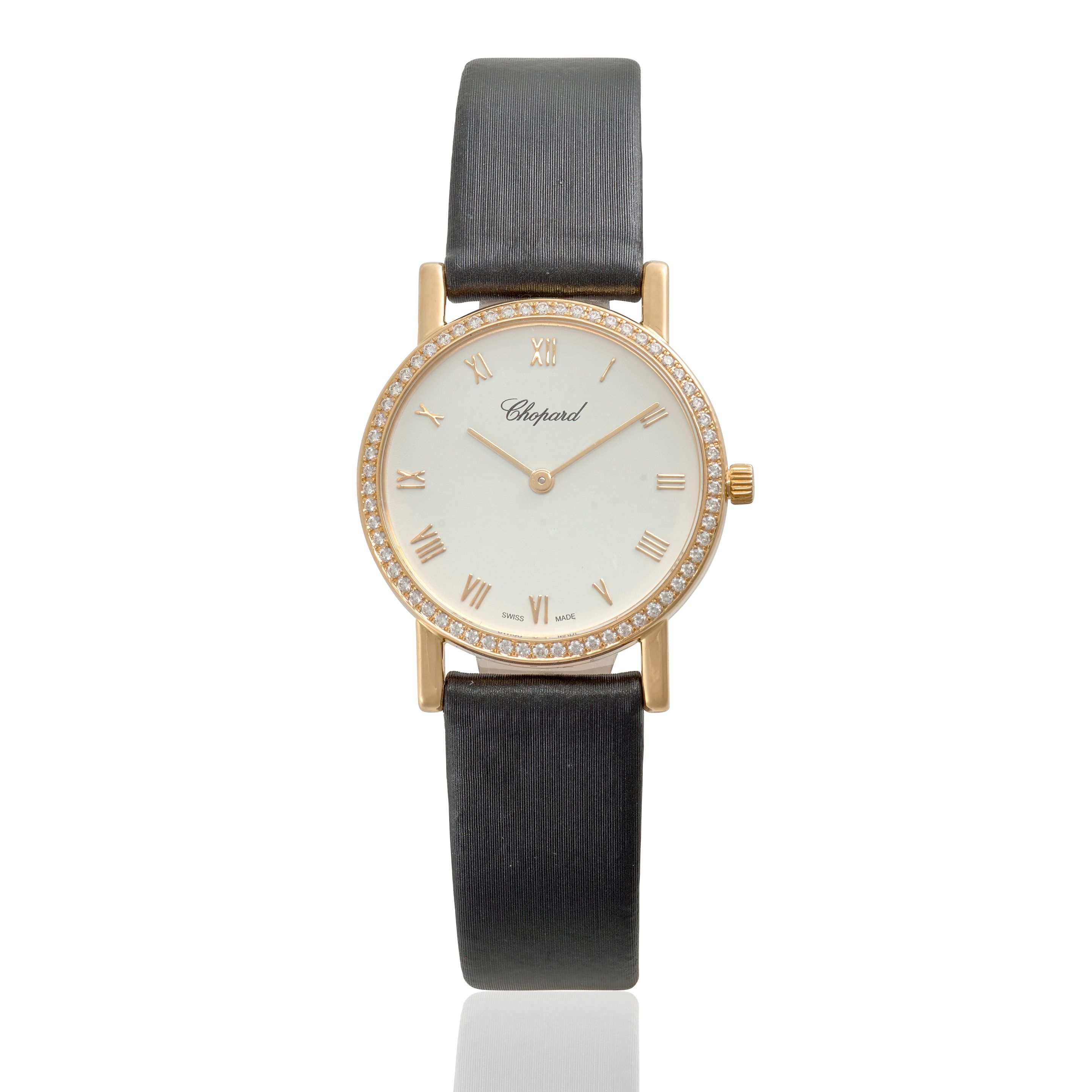 CHOPARD. AN 18K GOLD LADY'S WRISTWATCH WITH DIAMOND BEZELRef: 983, 1990's