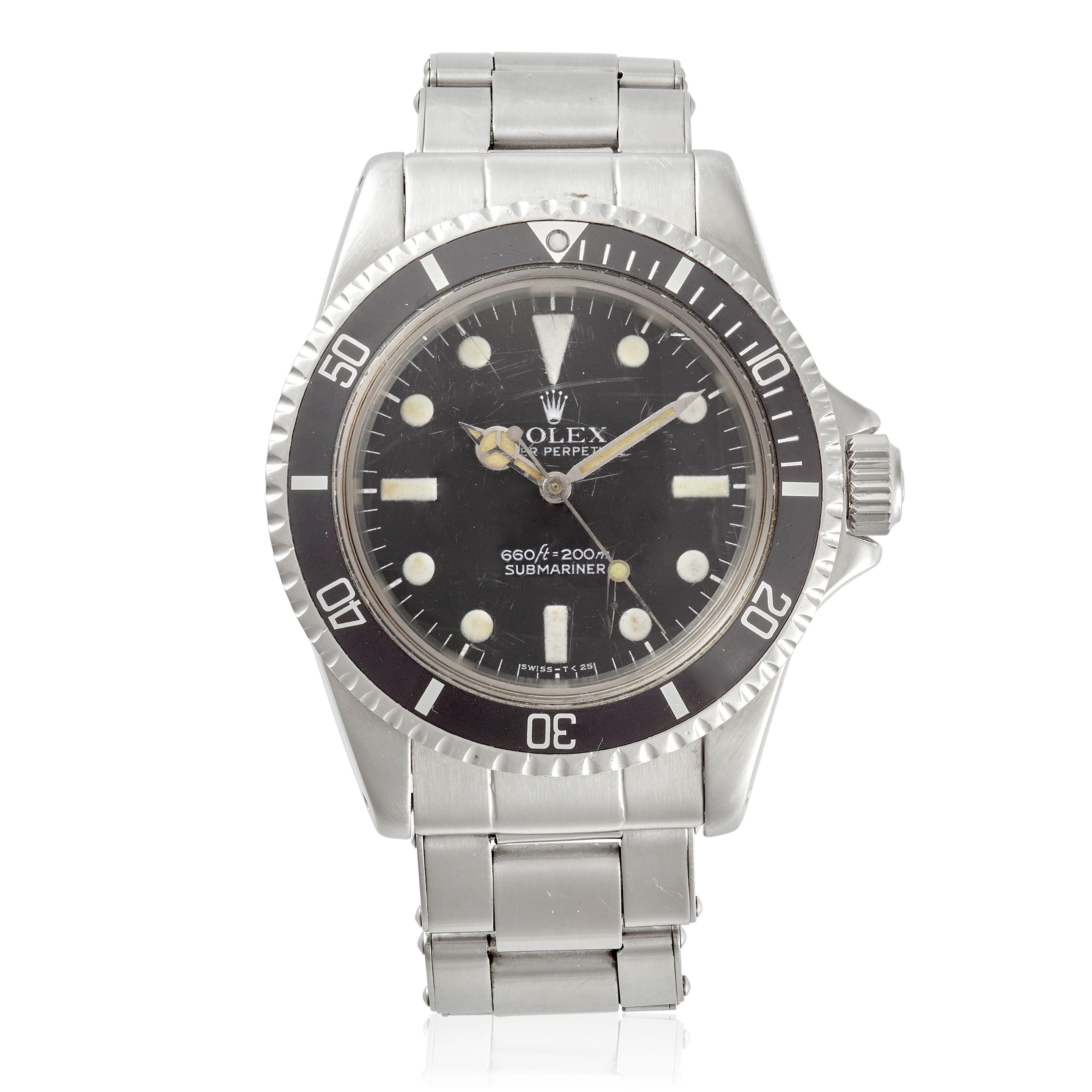 ROLEX. A STAINLESS-STEEL AUTOMATIC BRACELET WATCH Submariner, Ref: 5513, c.1964