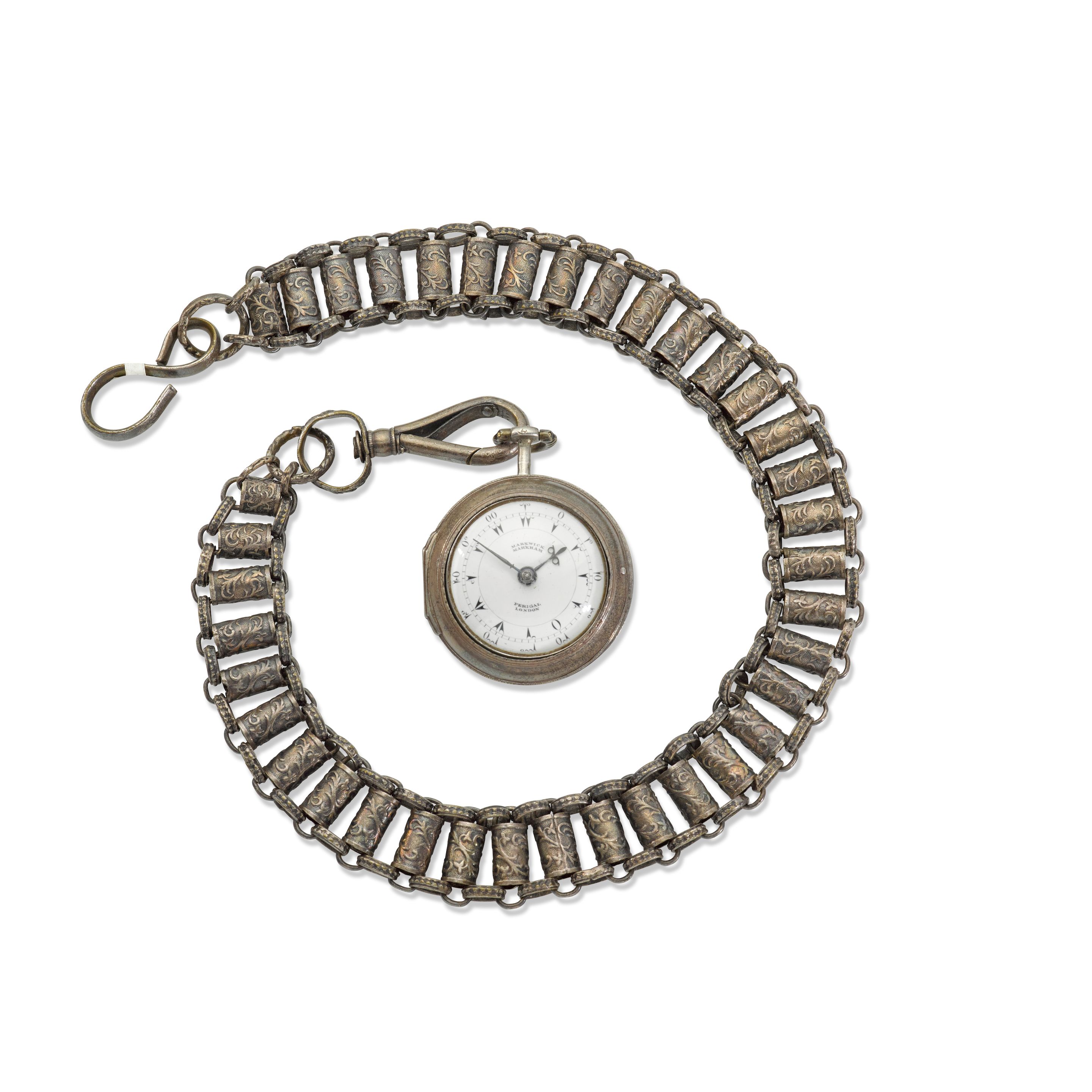 MARKWICK MARKHAM PERIGAL, LONDON. A SILVER PAIR CASE VERGE WATCH FOR THE TURKISH MARKETCase hallmark 1801