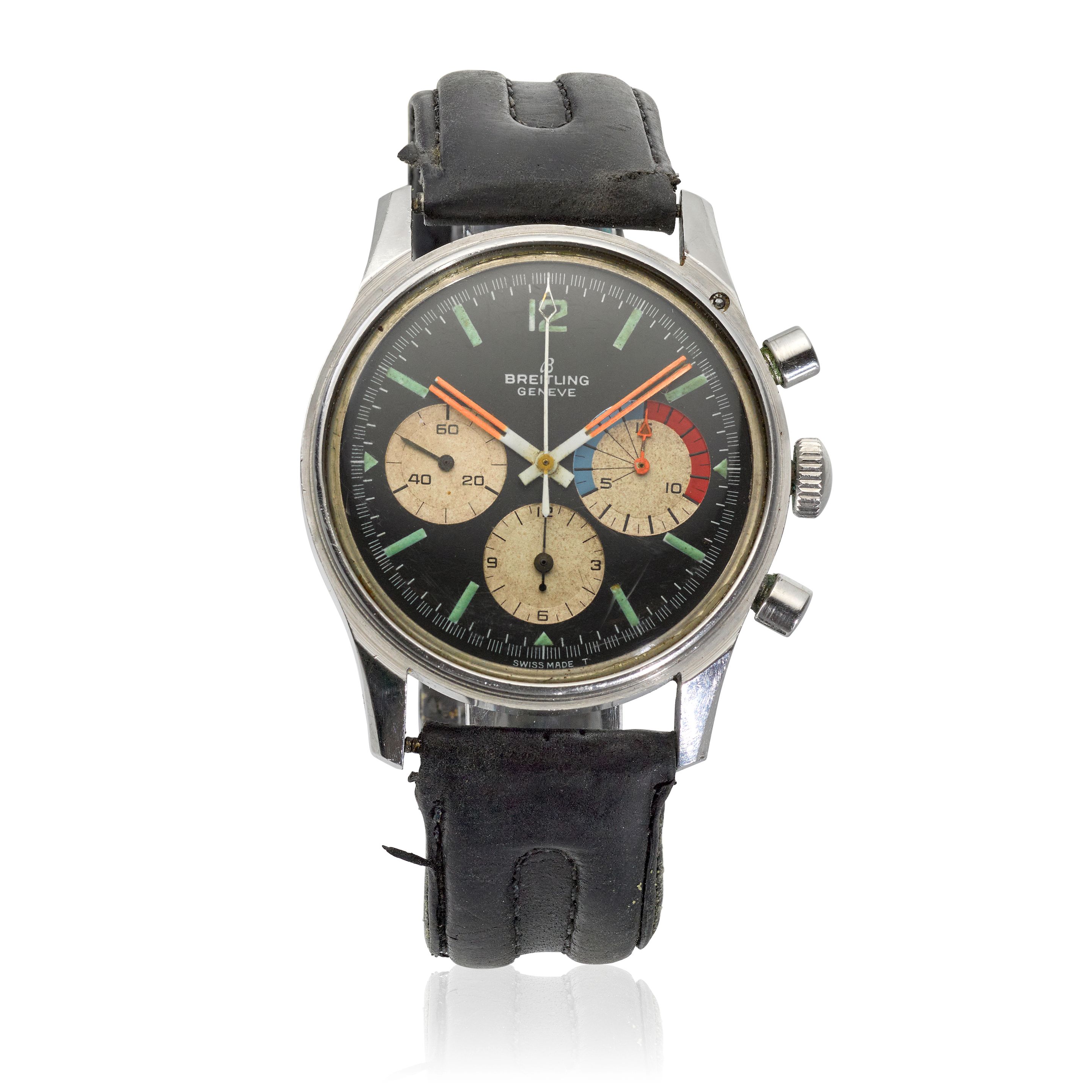 BREITLING. A STAINLESS-STEEL MANUAL WIND CHRONOGRAPH WRISTWATCH Co-Pilot, Ref: 7650, c.1960s