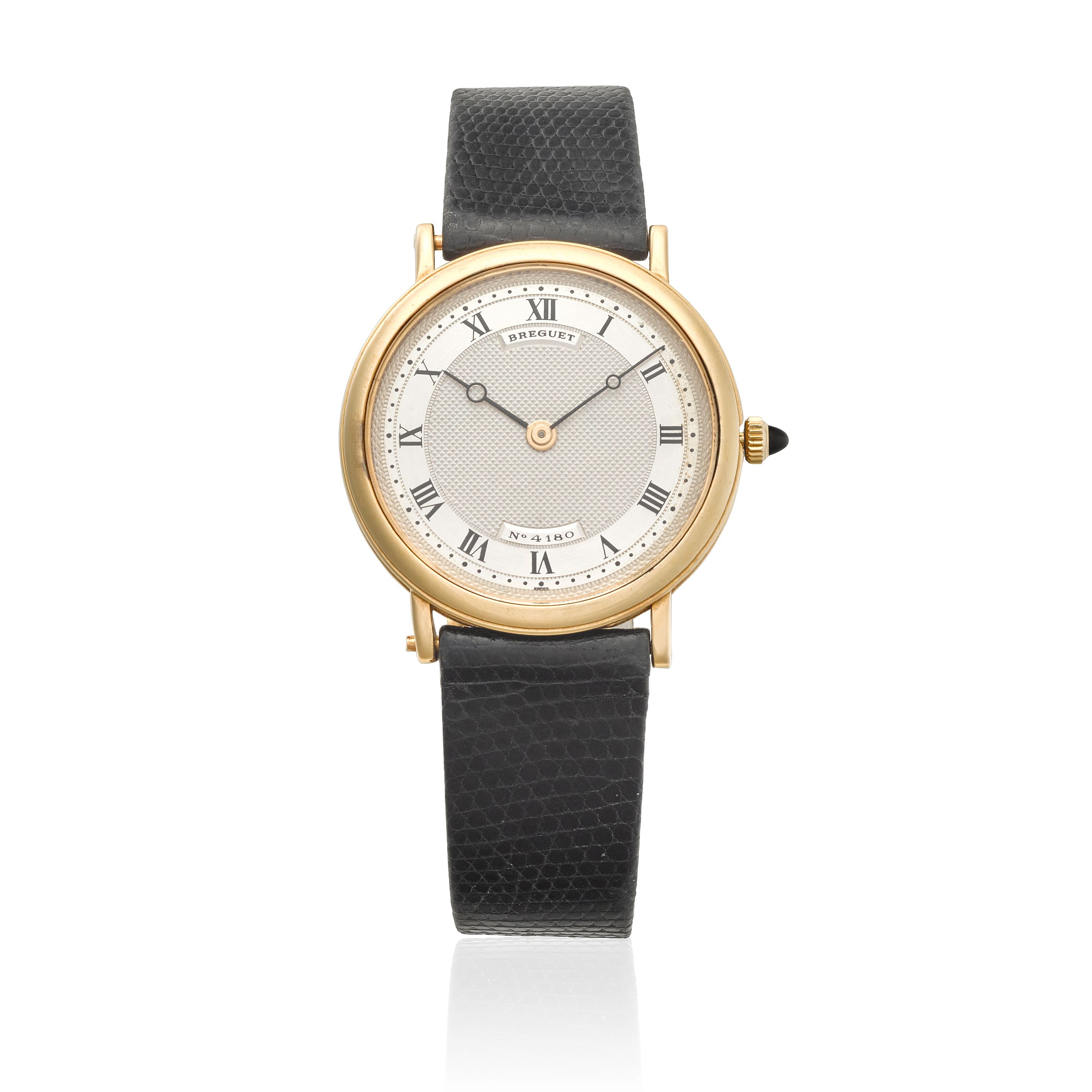BREGUET. A FINE 18K GOLD AUTOMATIC WRISTWATCH Classique, Ref: 4180,