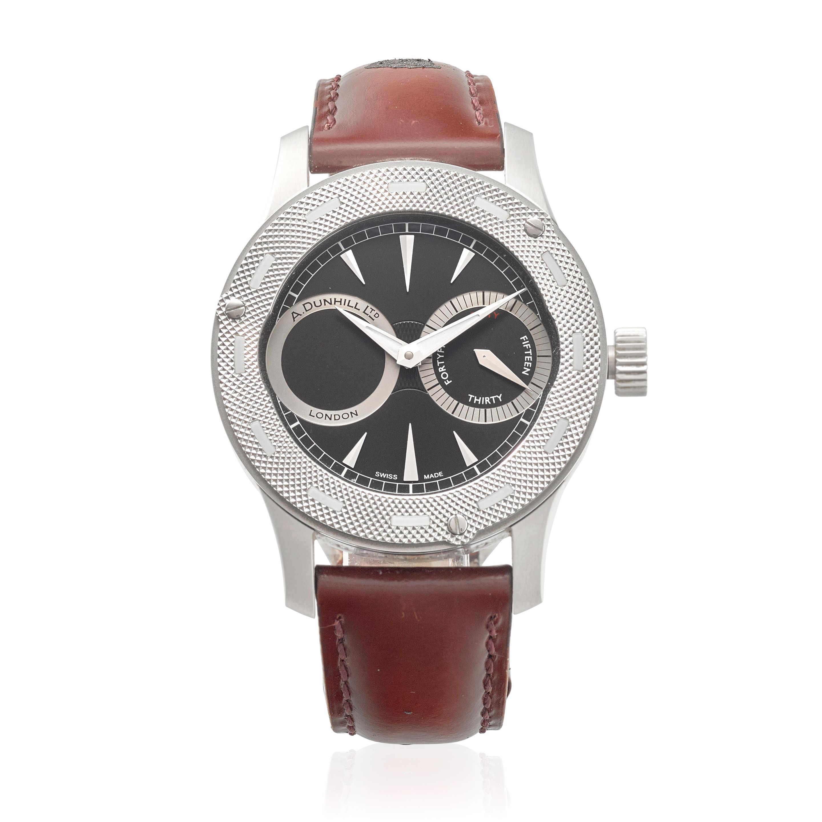 DUNHILL. A STAINLESS-STEEL AUTOMATIC WRISTWATCH Bobby,