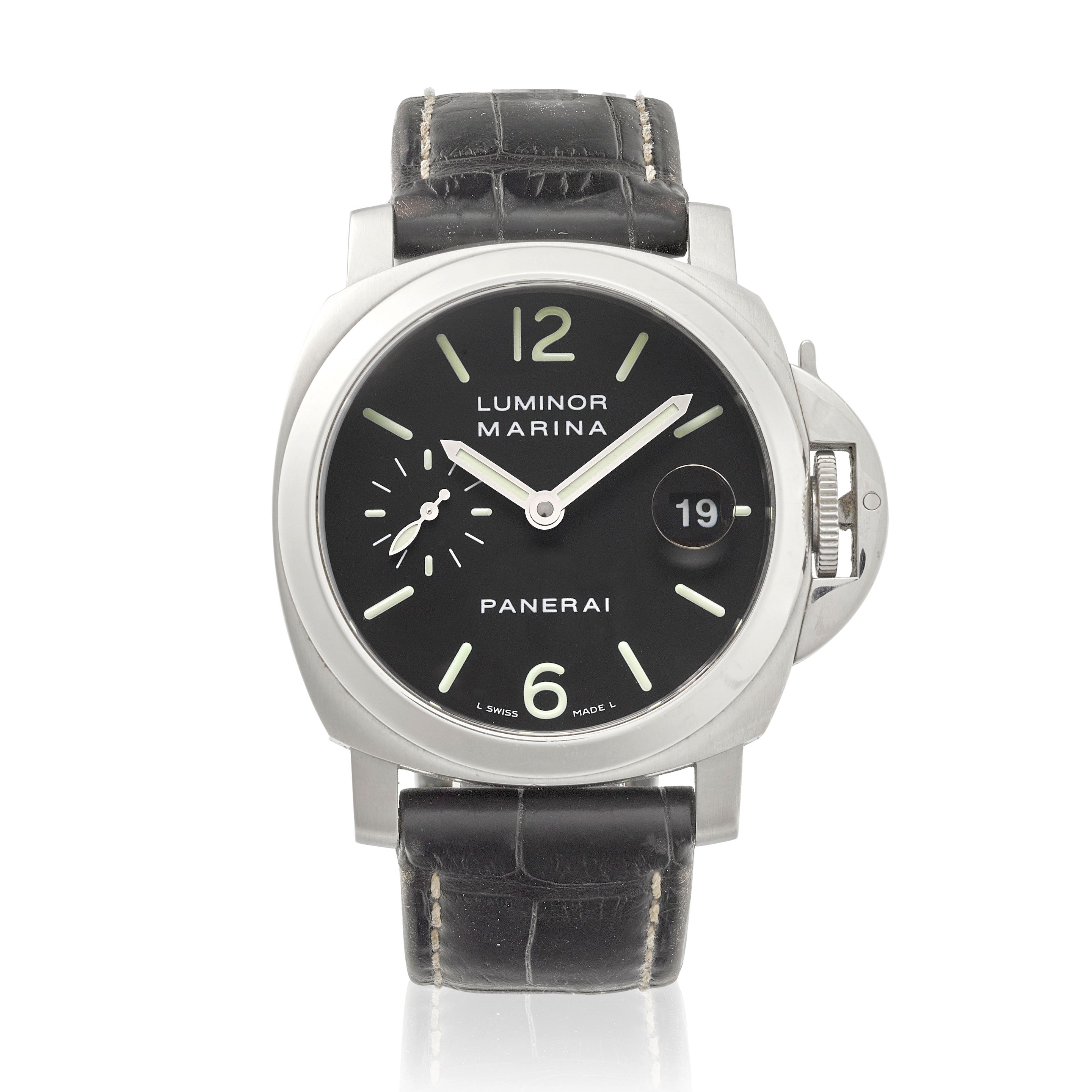 PANERAI. A STAINLESS-STEEL AUTOMATIC CALENDAR WRISTWATCH Luminor Marina, Ref: PAM00312, Purchased 2nd November, 2006