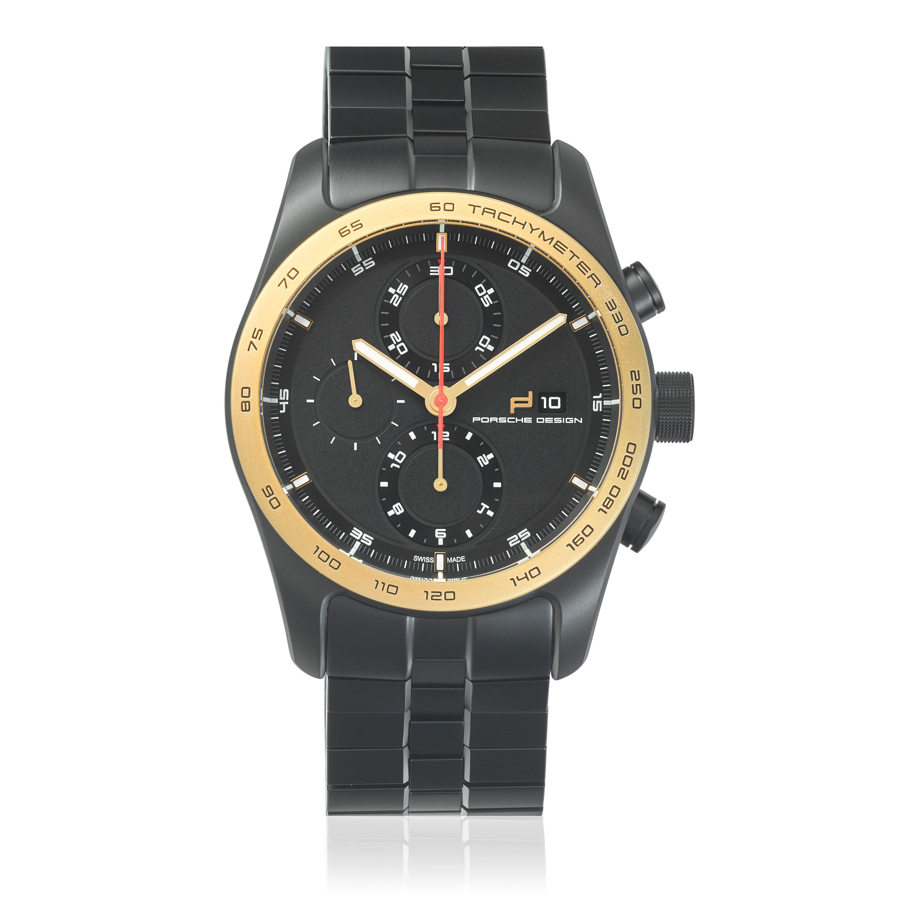 PORSCHE DESIGN. A TITANIUM AUTOMATIC CALENDAR CHRONOGRAPH BRACELET WATCH Series 1, Ref: 6010.1.03.004.01.2, c.2020