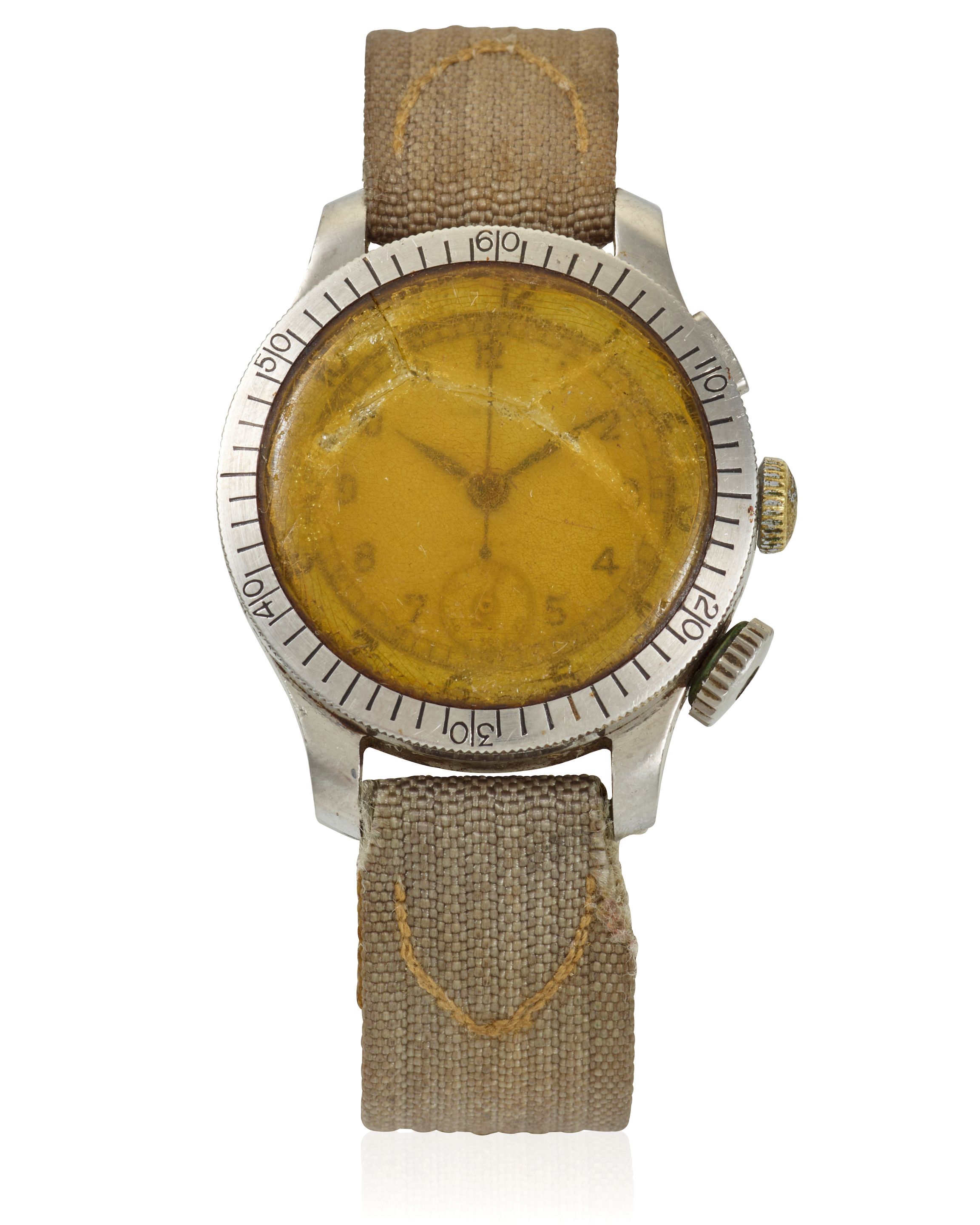 LONGINES. A RARE STAINLESS STEEL MANUAL WIND FLYBACK CHRONOGRAPH WRISTWATCH Weems, Ref: 4826, c. 1940s