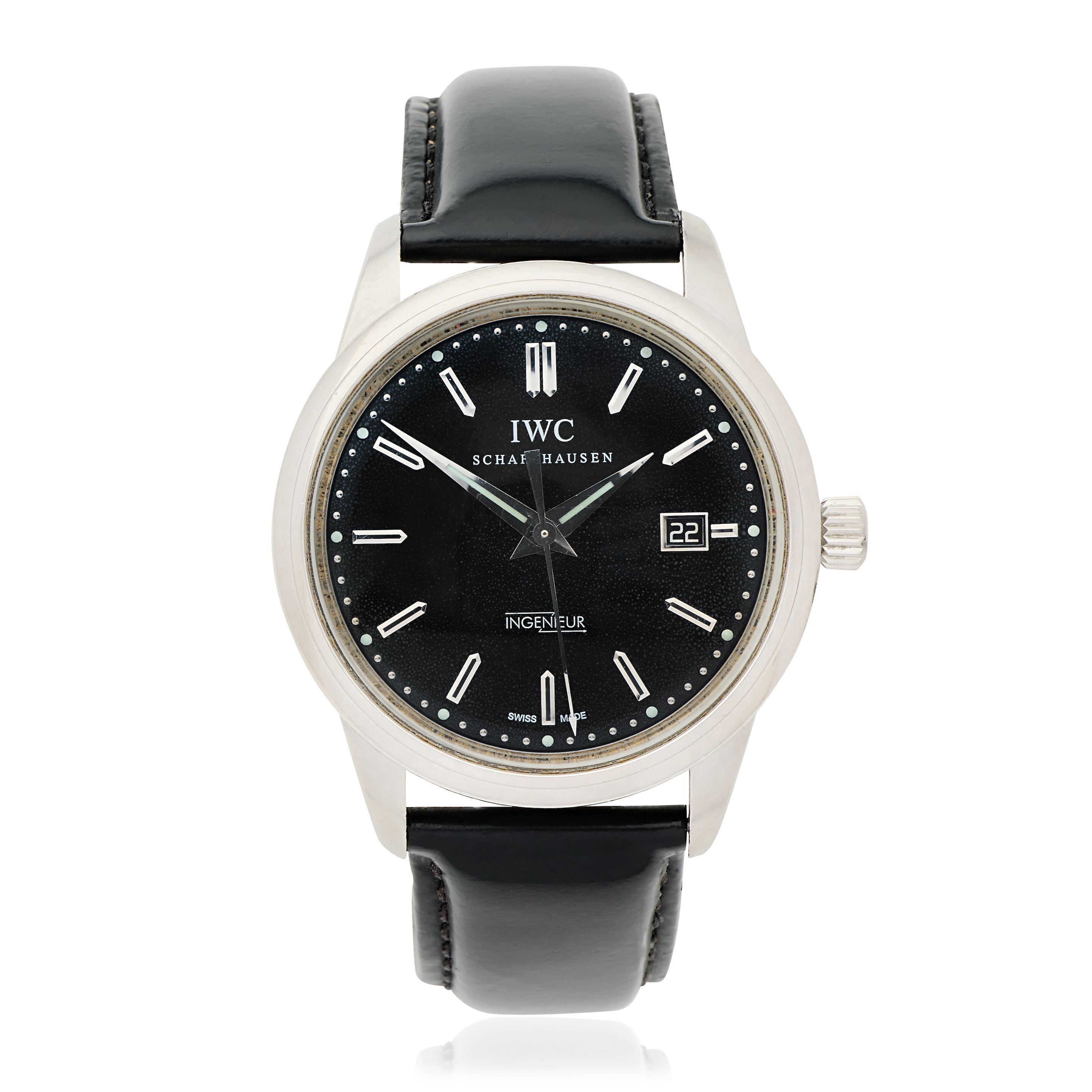 IWC. A stainless steel automatic calendar wristwatch Ingenieur, Ref: 3233, Purchased 30th August 2008