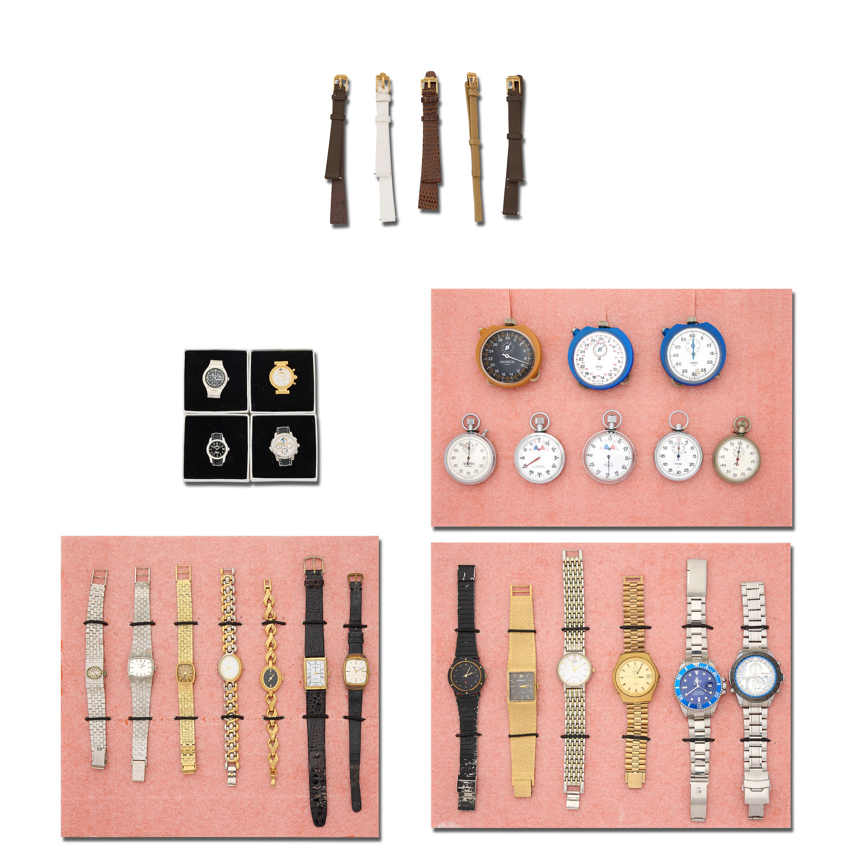 Property of a former watchmaker. A lot of watches to include Omega, stopwatches etc (AF)