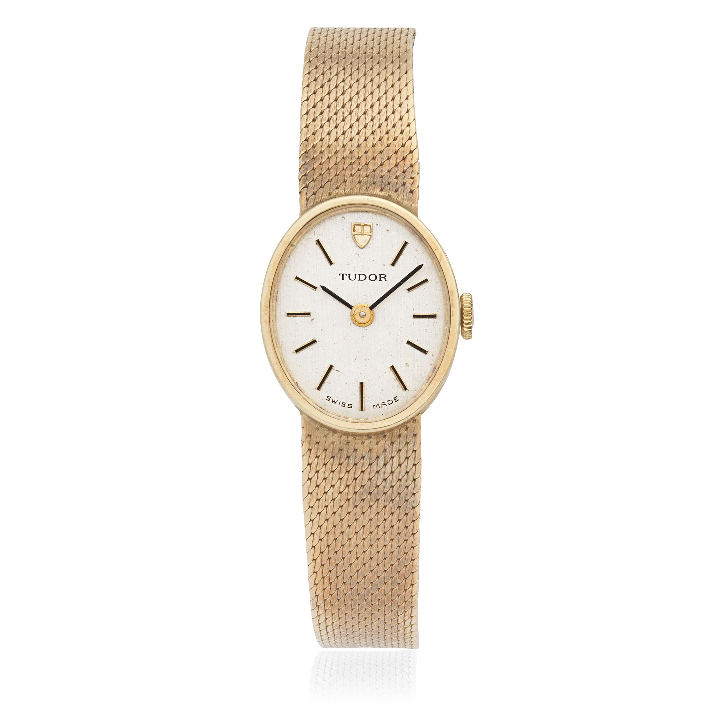 Tudor. A lady's 9K gold manual wind bracelet watch Circa 1980