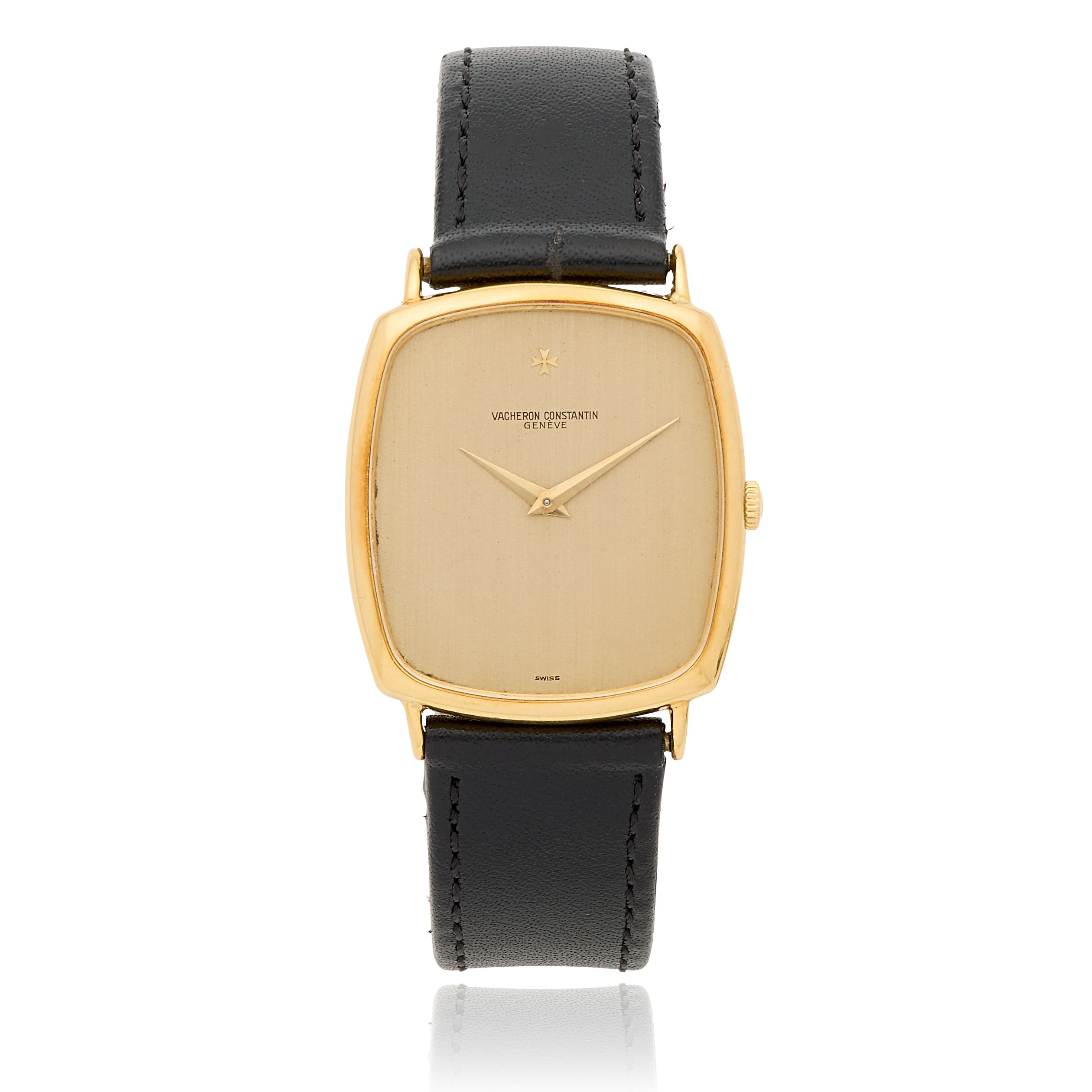 Vacheron Constantin. An 18K gold manual wind wristwatch London Import mark for 1975