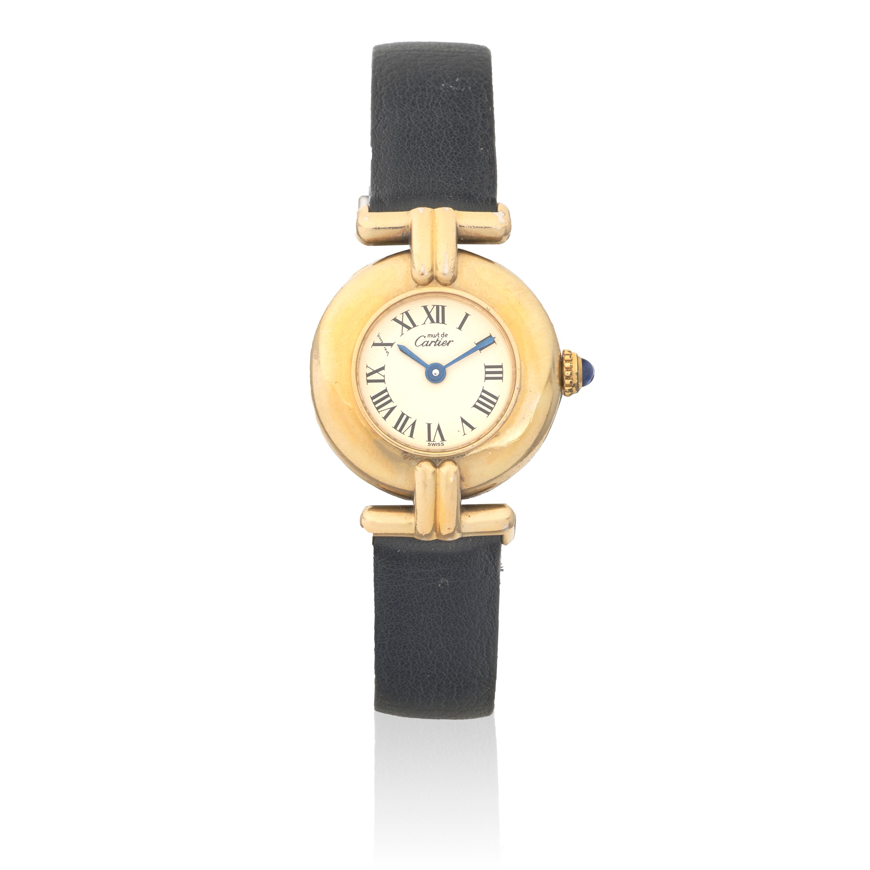 Cartier. A gold plated silver quartz wristwatch Must de Cartier Colisee, Ref: 590002, Circa 1990