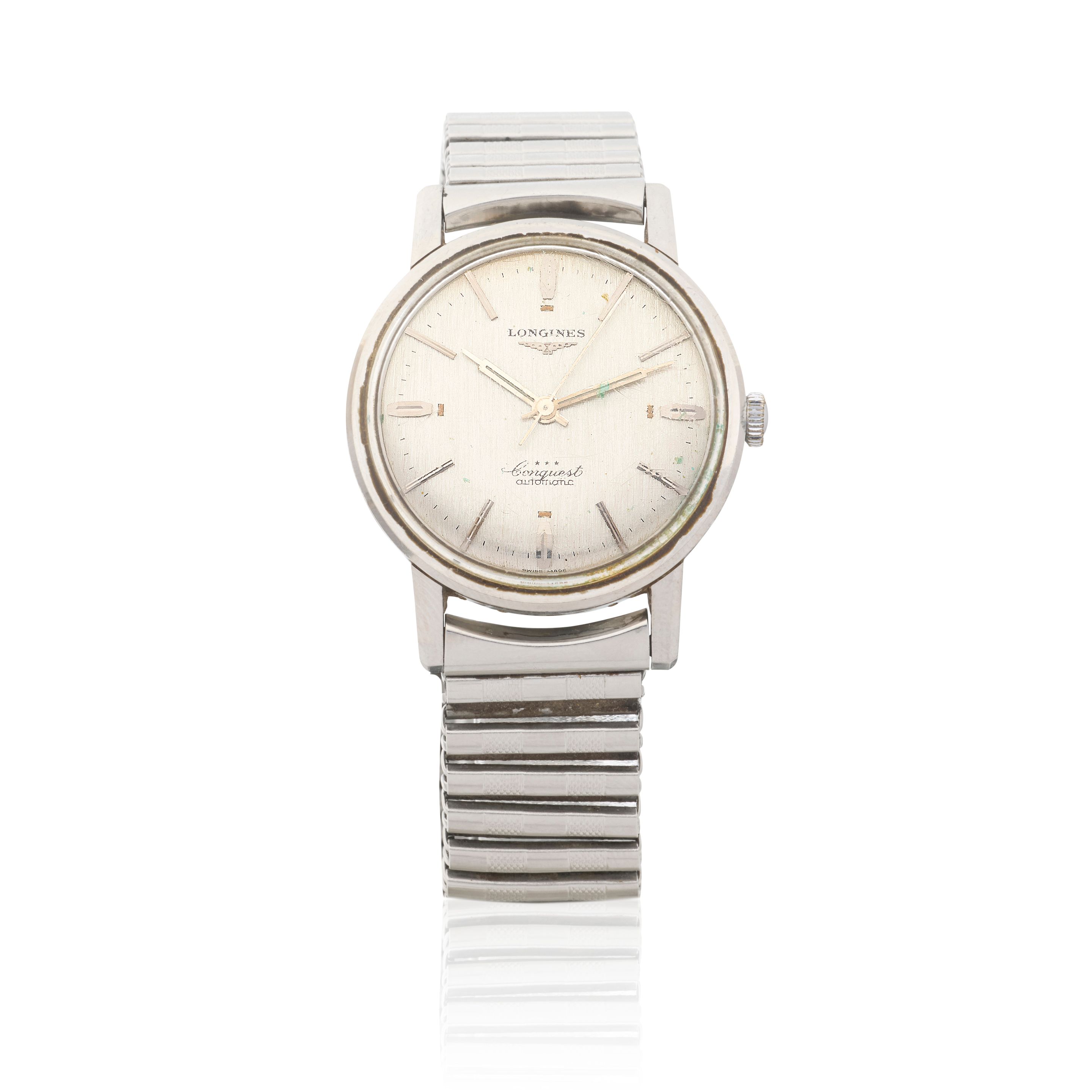 Longines. A stainless steel automatic bracelet watch Conquest, Ref: 9020 2, Circa 1960