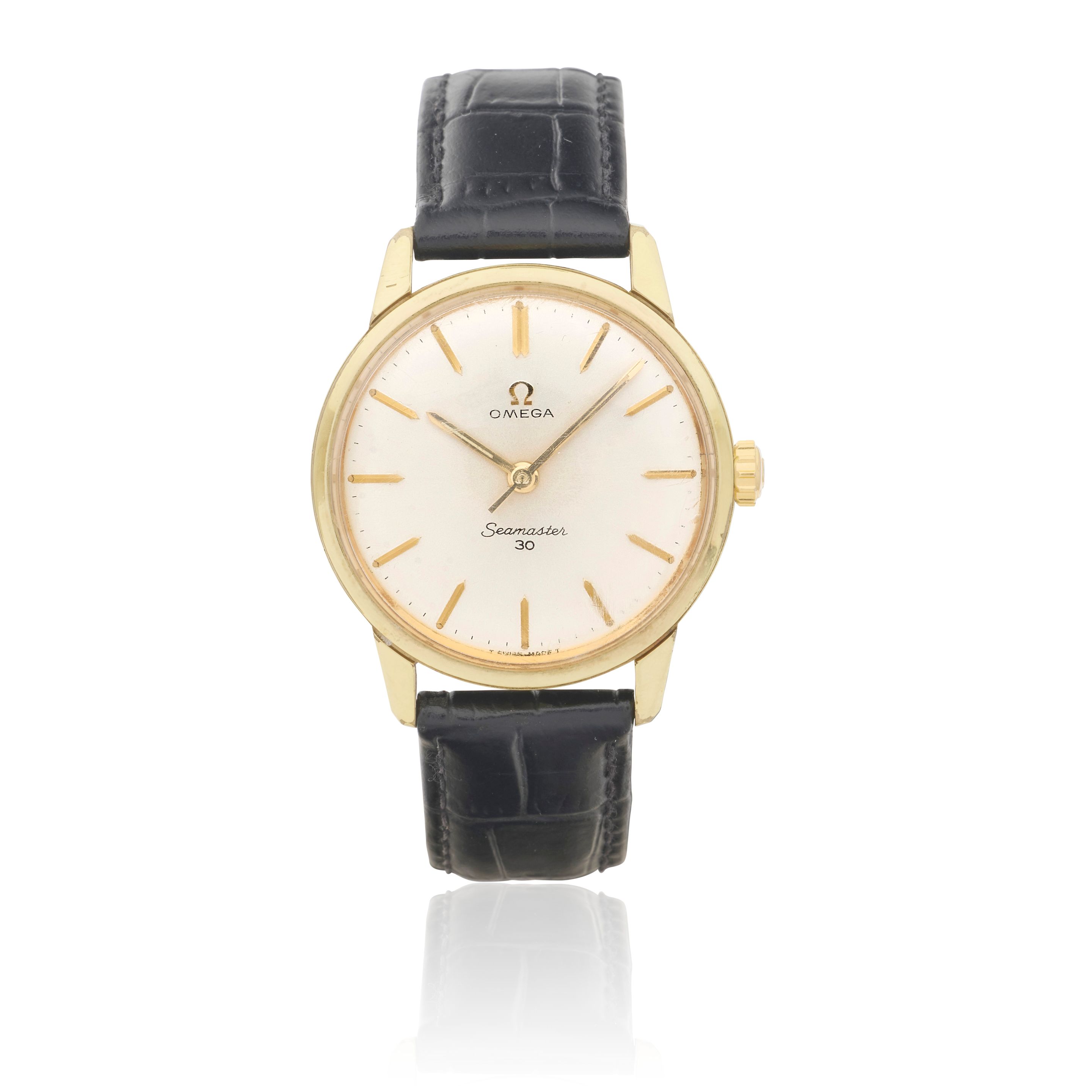 Omega. A gold plated manual wind wristwatch Seamaster 30, Circa 1960