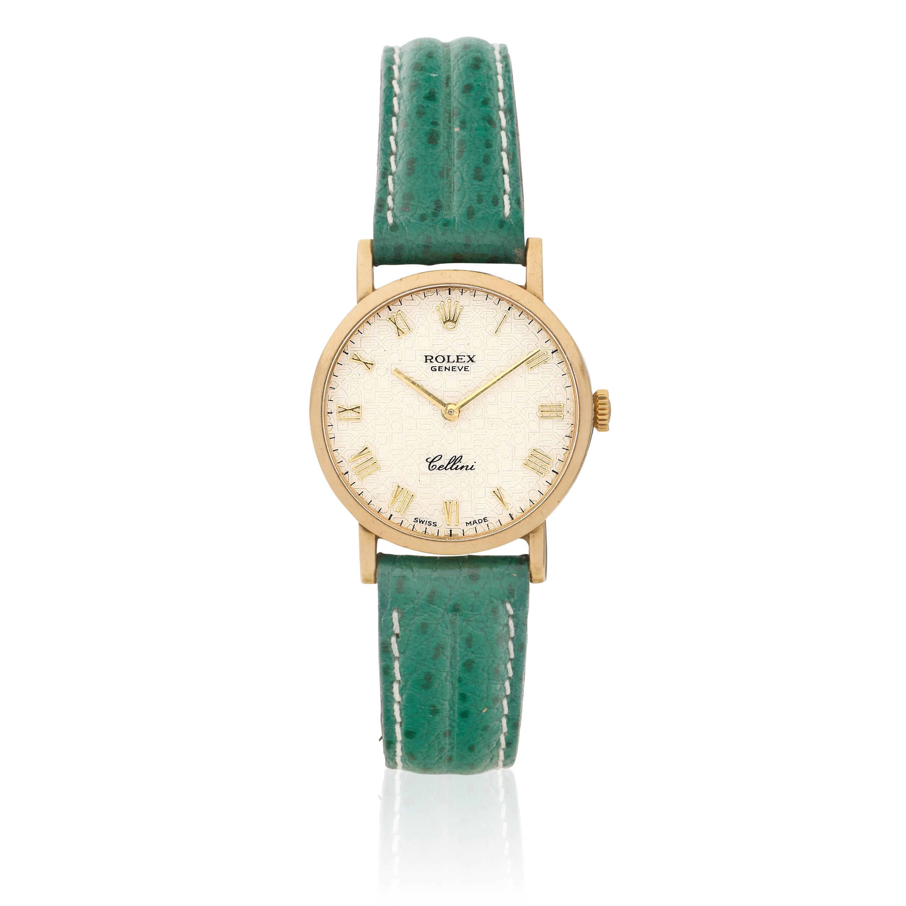 Rolex. A lady's 18K gold manual wind wristwatch Cellini, Ref: 5109, Circa 1990