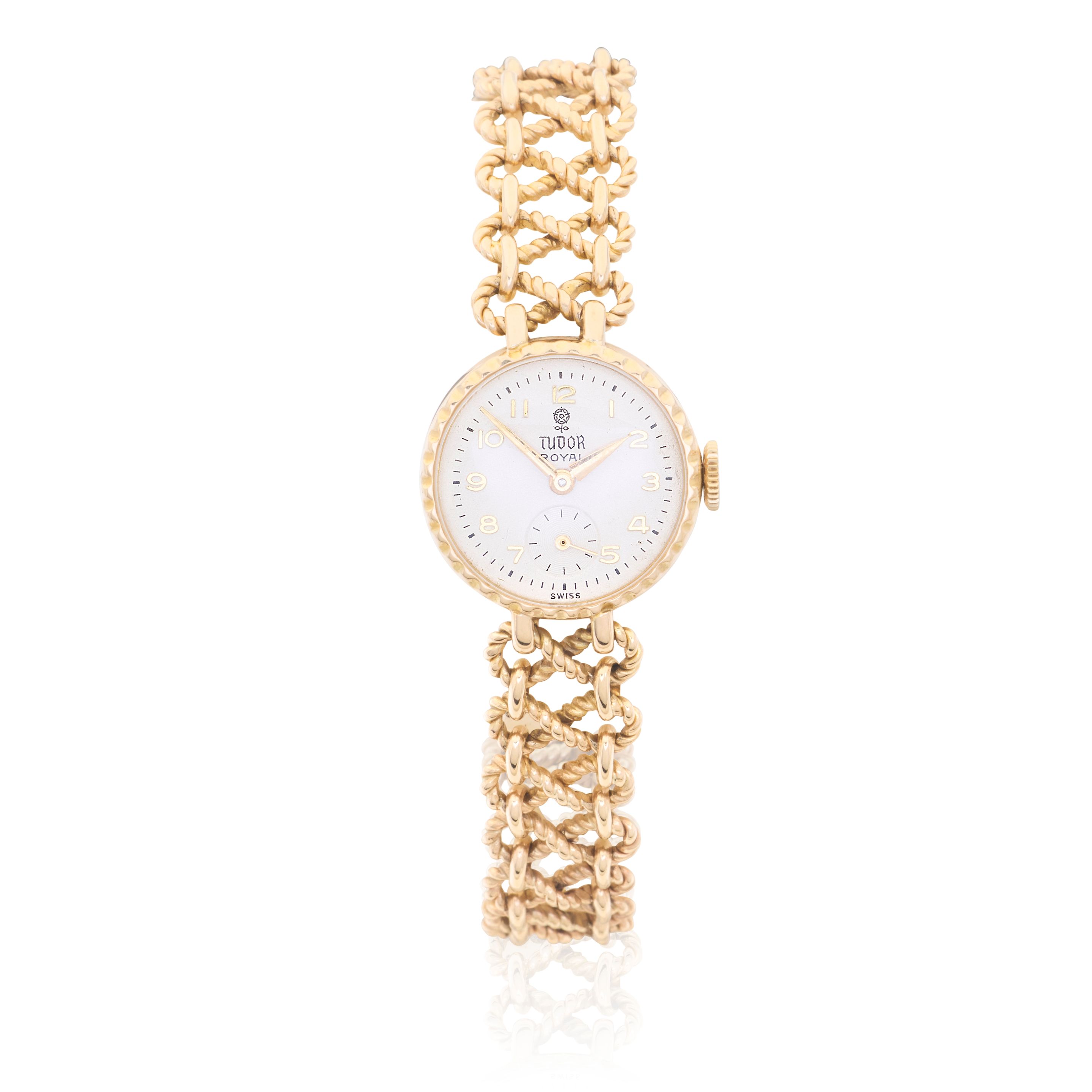 Tudor. A lady's 9K gold manual wind bracelet watch Chester Hallmark for 1956