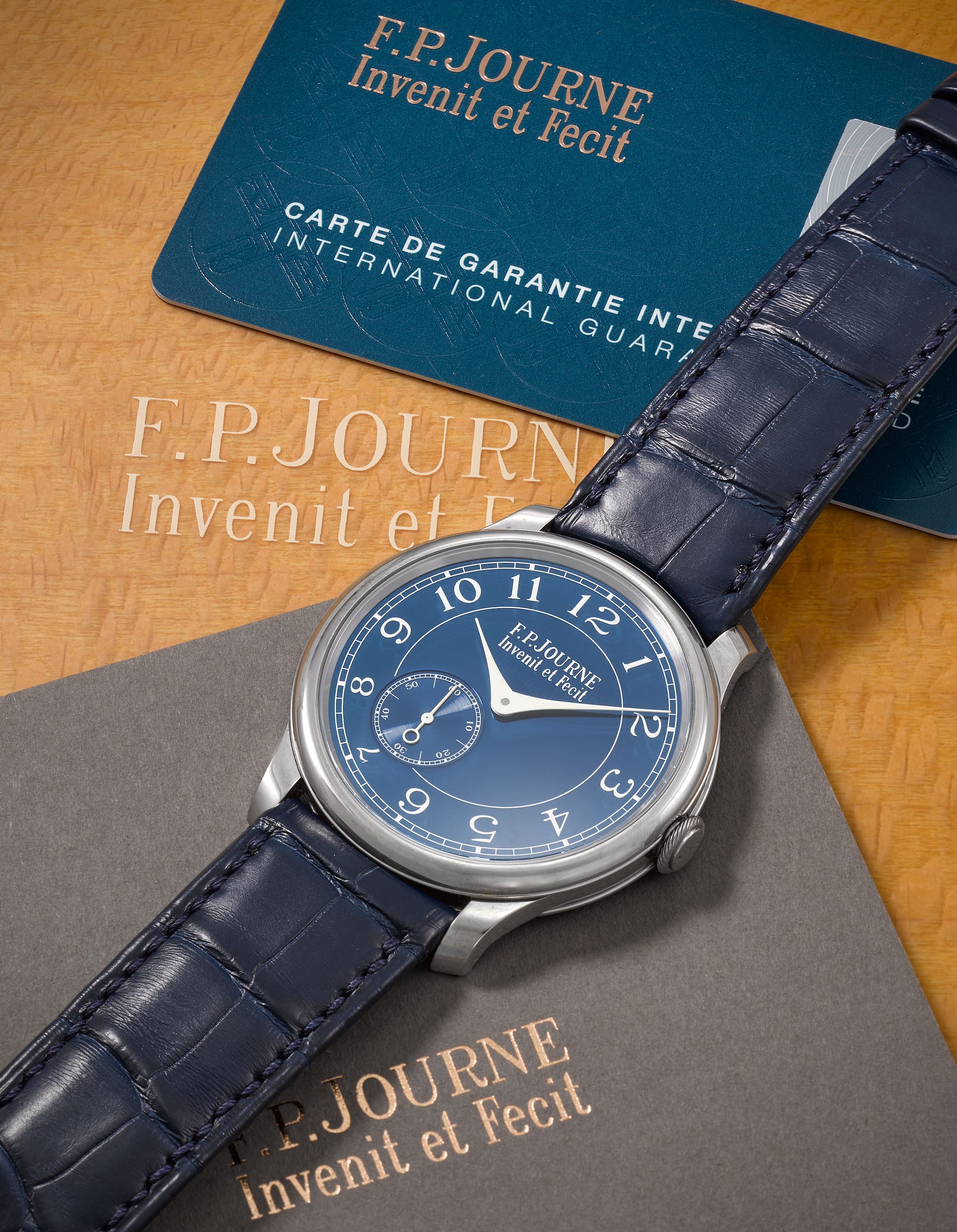 F.P. Journe. A fine tantalum manual wind wristwatch Tantalum Chronomètre Bleu, Purchased 10th November 2021