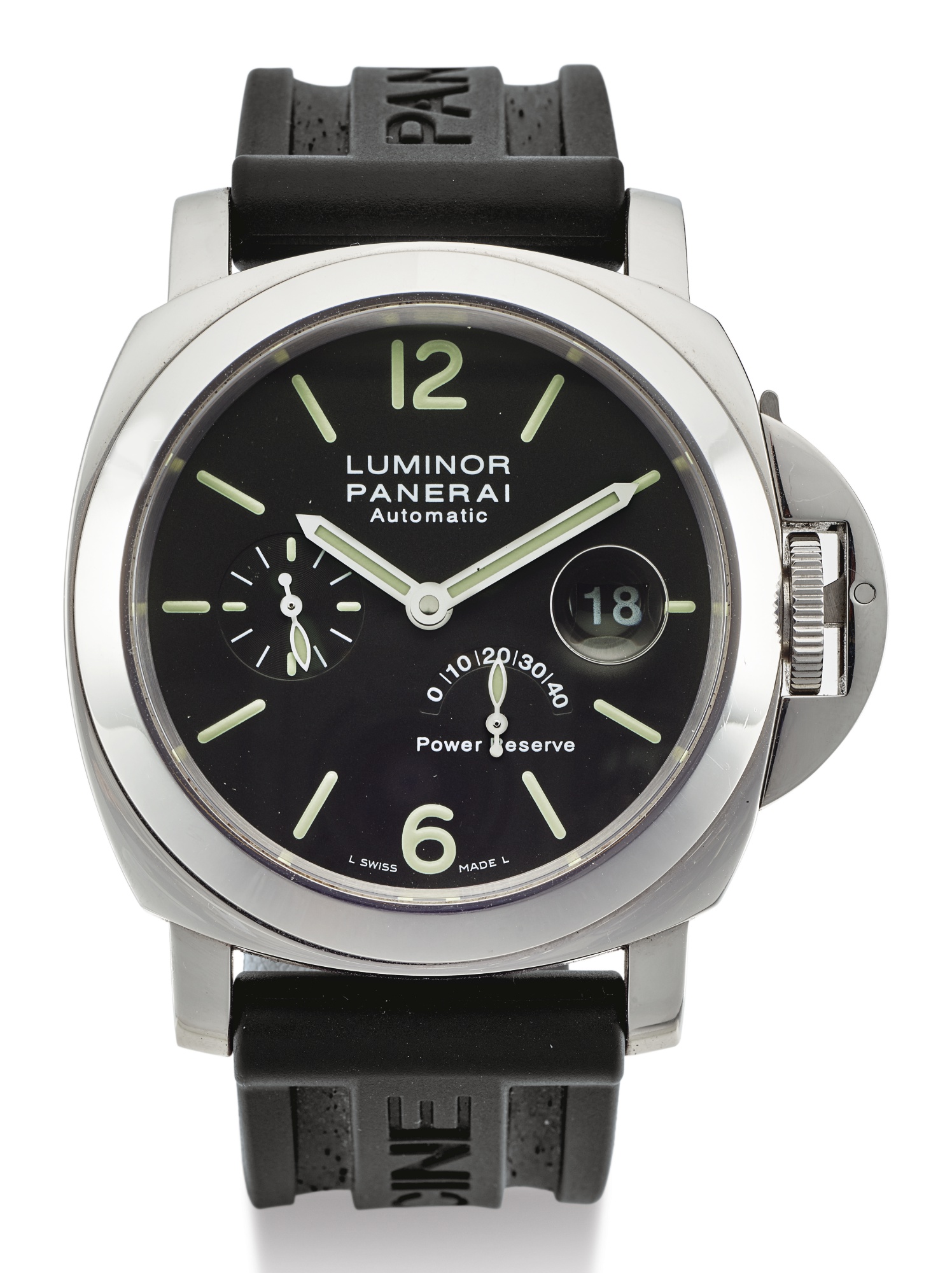 PANERAI, STAINLESS STEEL AUTOMATIC WRISTWATCH, LUMINOR AUTOMATIC POWER RESERVE, THAILAND PENDULUM, PAM00271