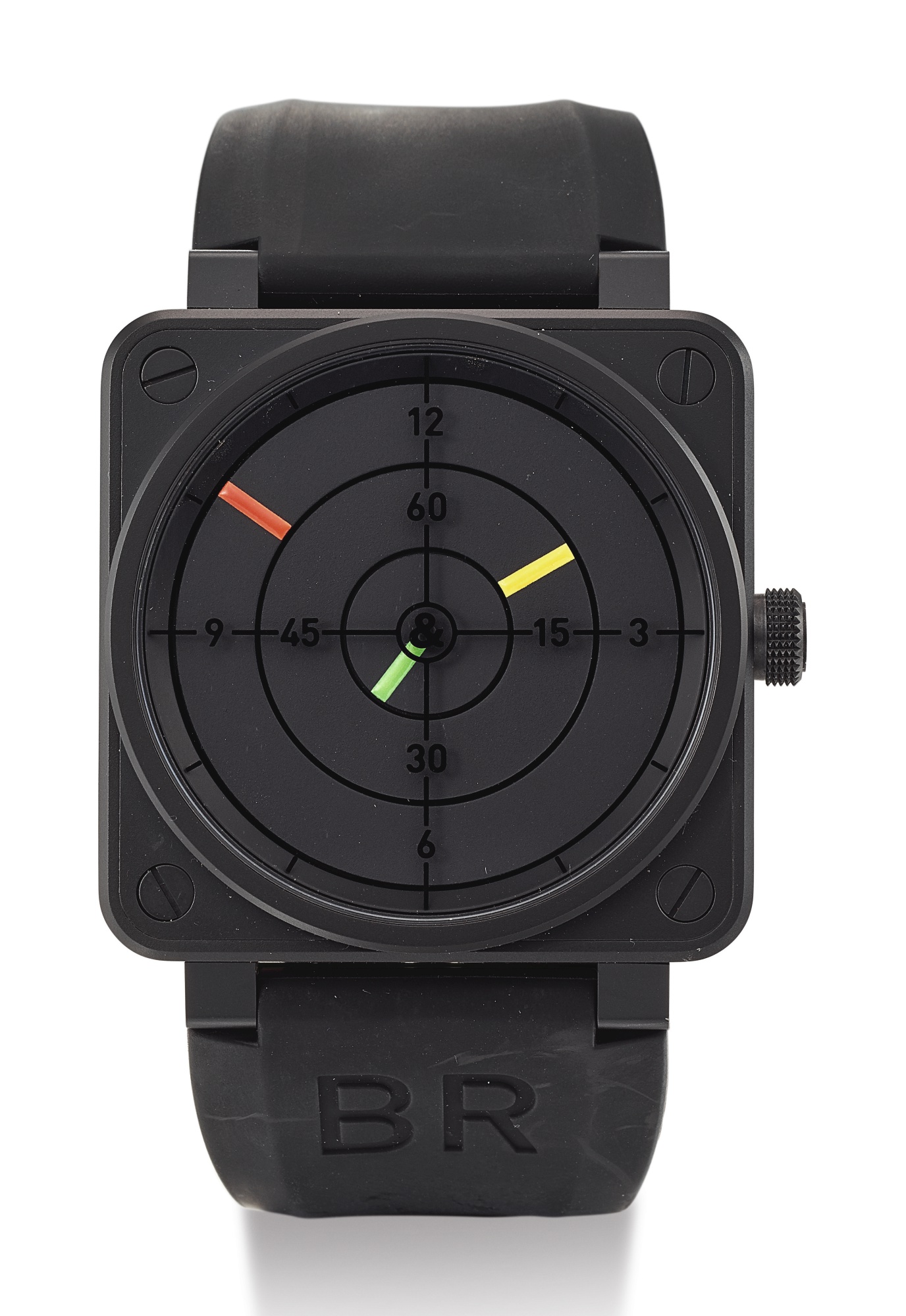 BELL & ROSS, LIMITED EDITION BLACK COATED STAINLESS STEEL WRISTWATCH, RADAR, REF BR01