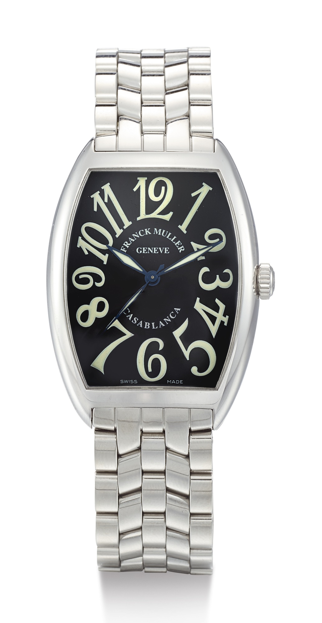 FRANCK MULLER, STAINLESS STEEL WRISTWATCH WITH BRACELET, CASABLANCA, REF 6850