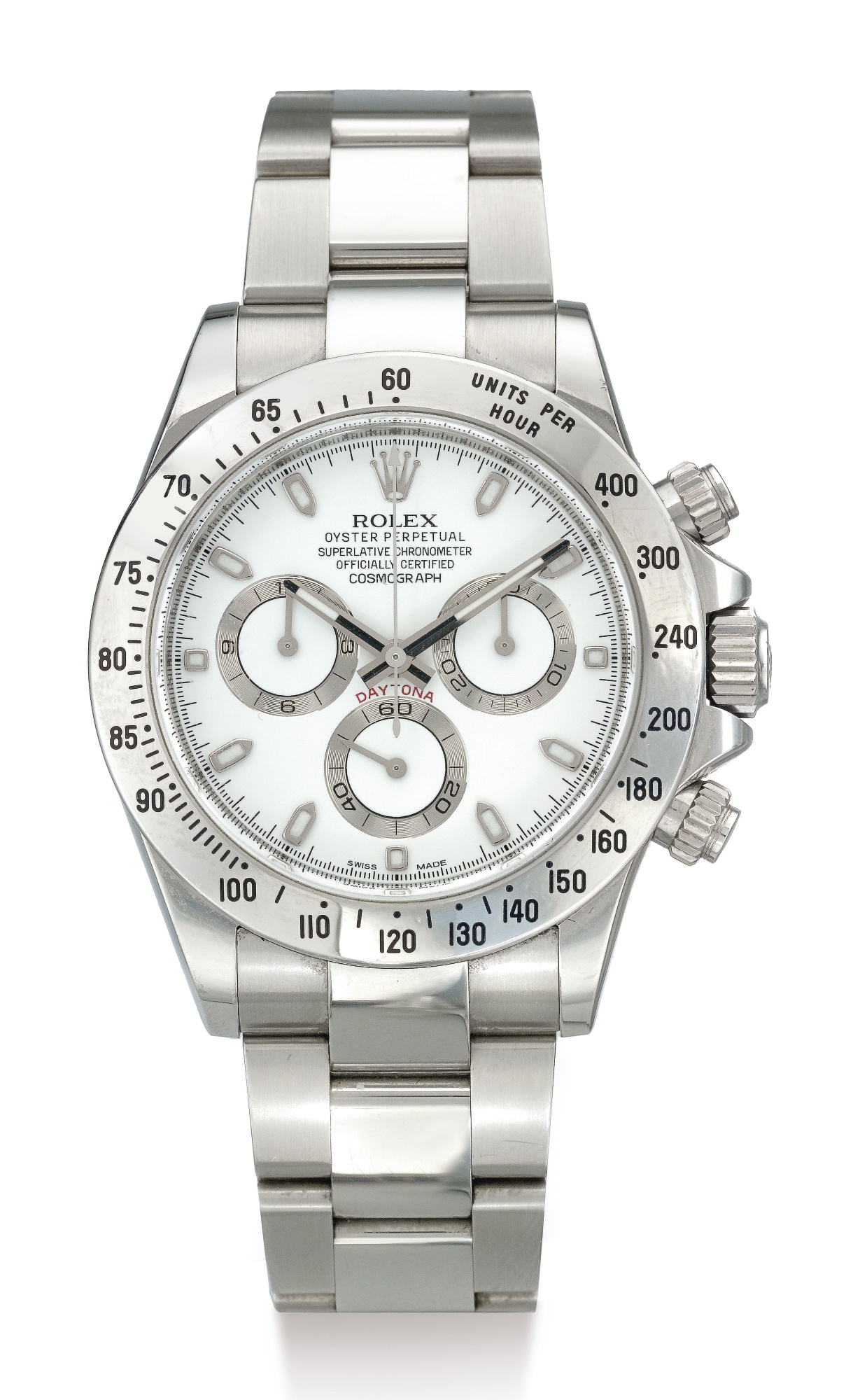 ROLEX, STAINLESS STEEL CHRONOGRAPH WRISTWATCH WITH BRACELET, COSMOGRAPH DAYTONA, REF 116520