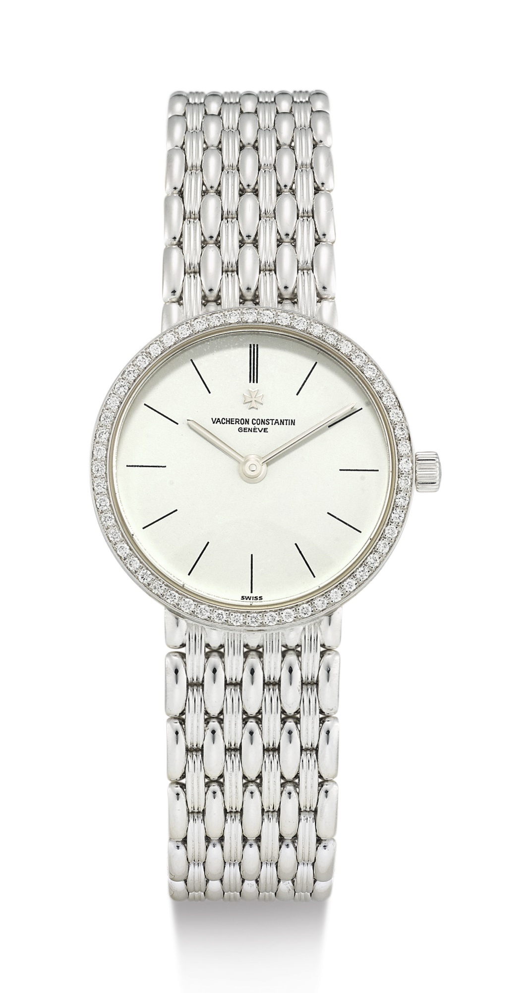 VACHERON CONSTANTIN, LADY'S WHITE GOLD AND DIAMOND-SET BRACELET WATCH