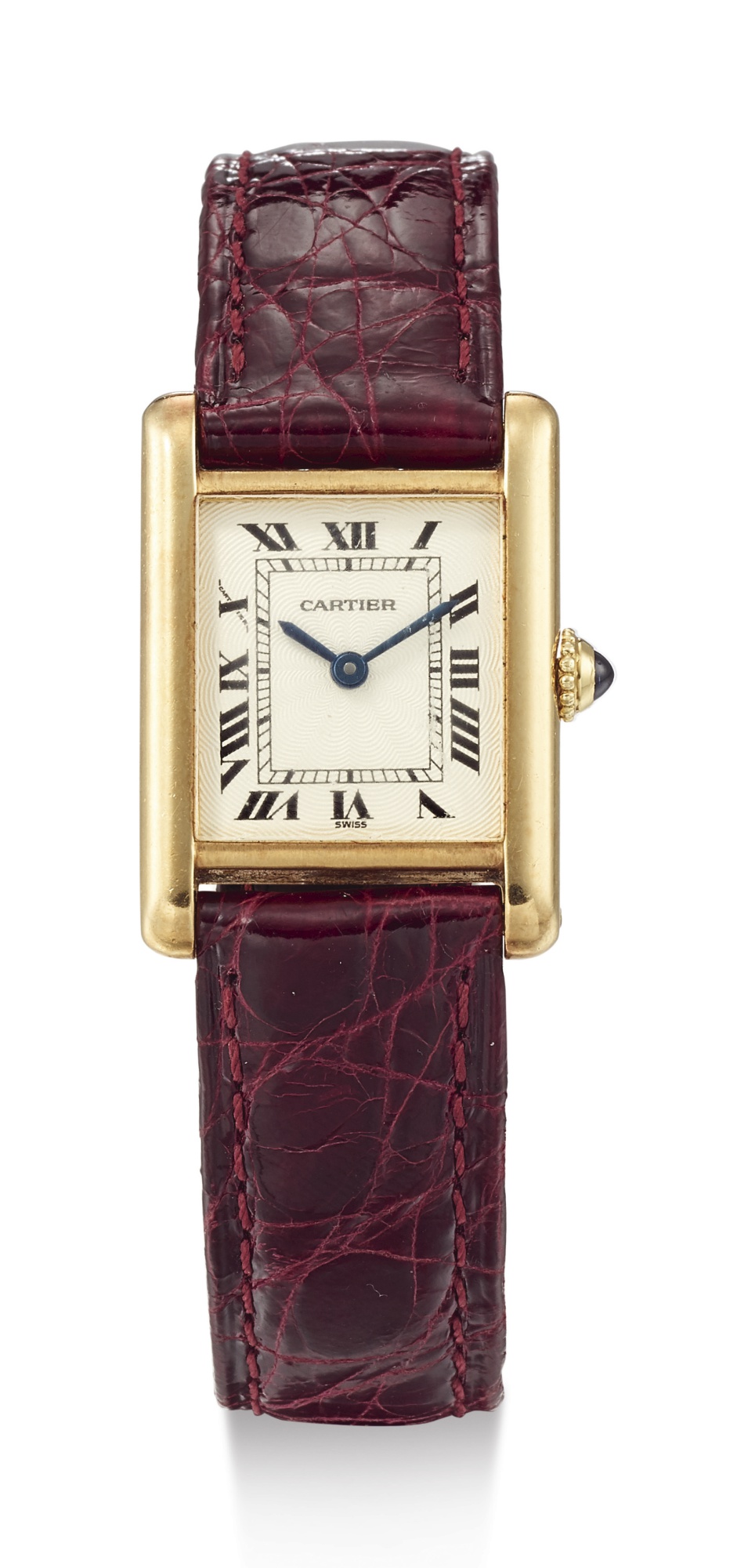 CARTIER, LADY'S YELLOW GOLD WRISTWATCH, TANK
