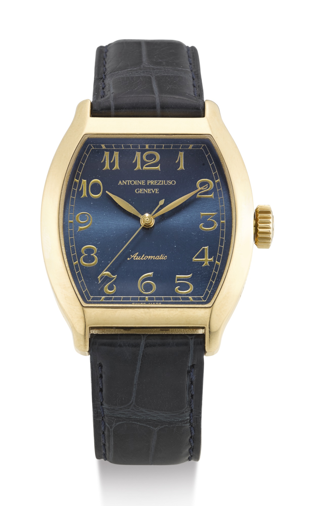 ANTOINE PREZIUSO, LIMITED EDITION YELLOW GOLD WRISTWATCH WITH ENGRAVED EROTIC CASE BACK, HOURS OF LOVE