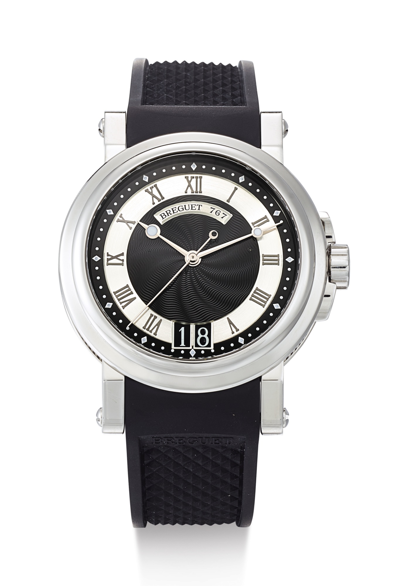 BREGUET, STAINLESS STEEL WRISTWATCH WITH DATE, MARINE, REF 5817