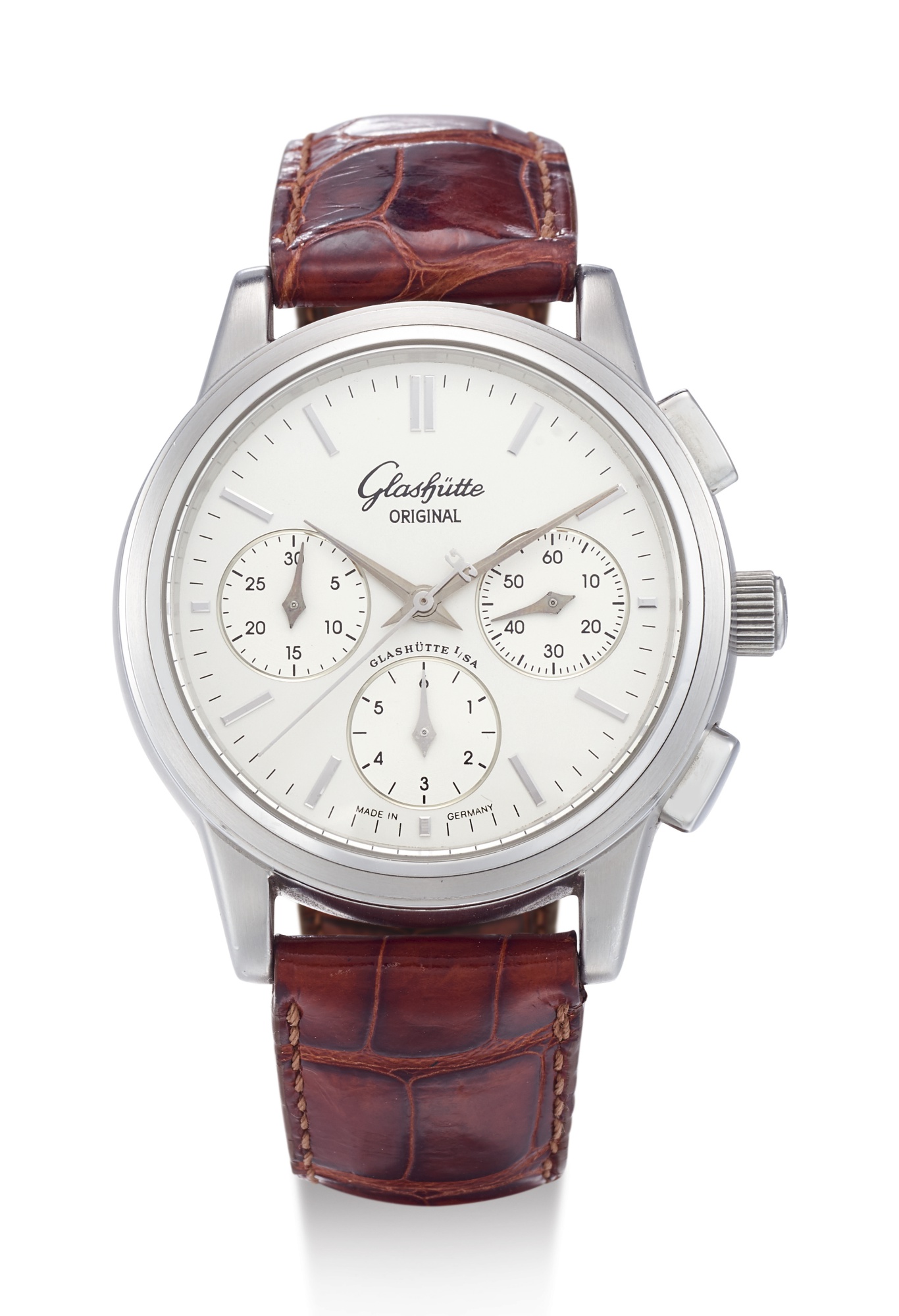 GLASHÜTTE ORIGINAL, STAINLESS STEEL CHRONOGRAPH WRISTWATCH, SENATOR