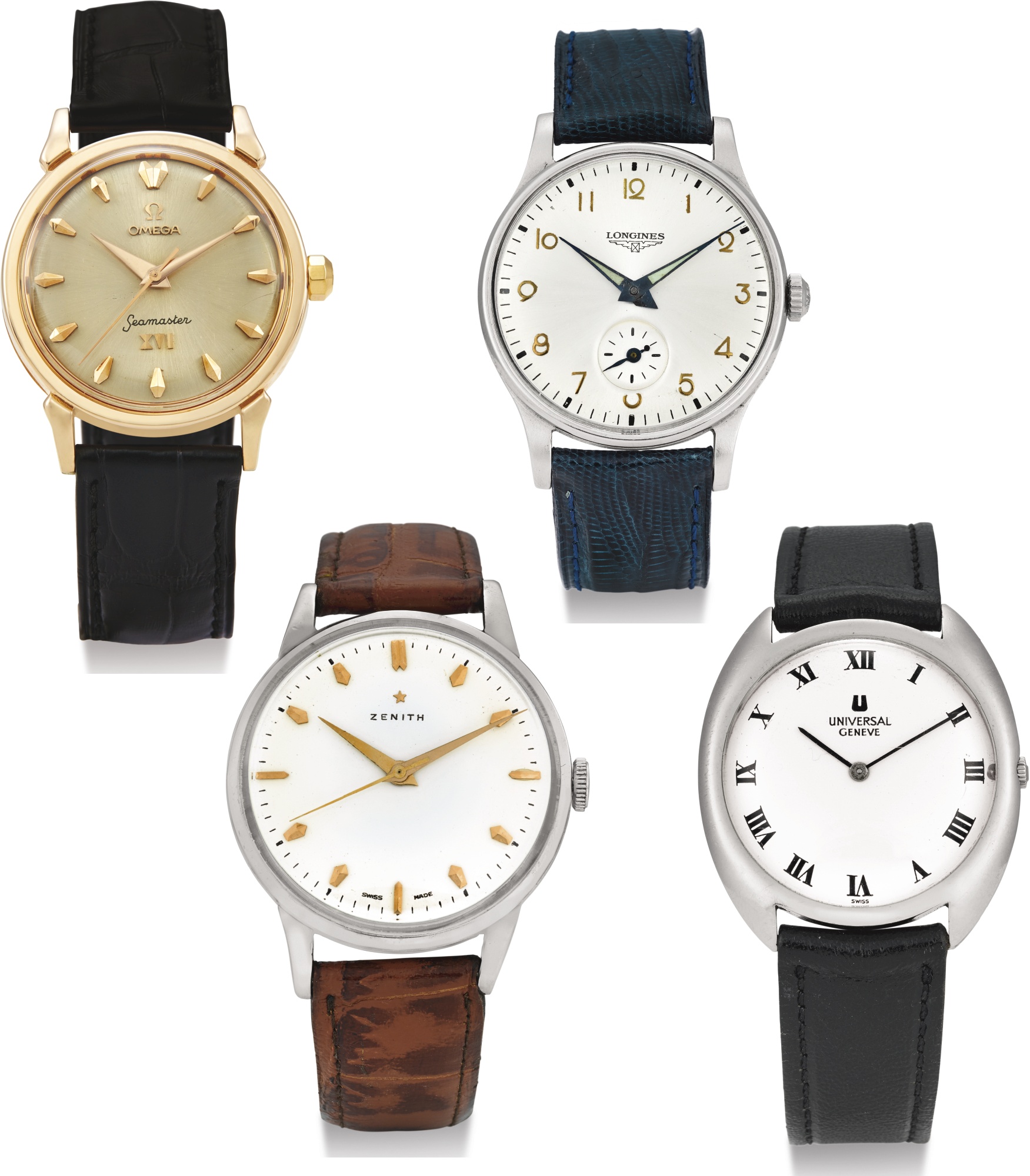 Omega, Longines, Zenith and Universal