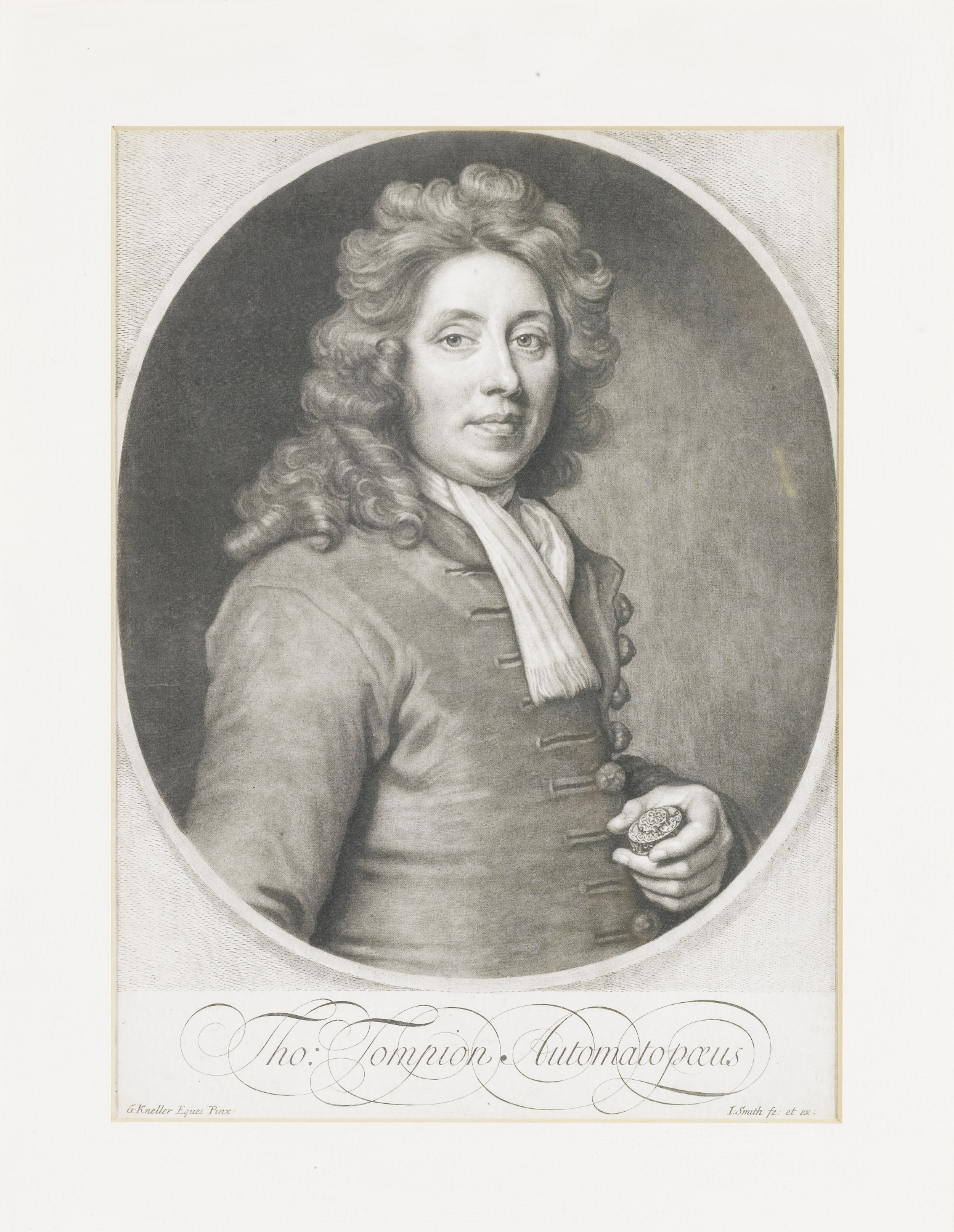 An engraving of Thomas Tompion