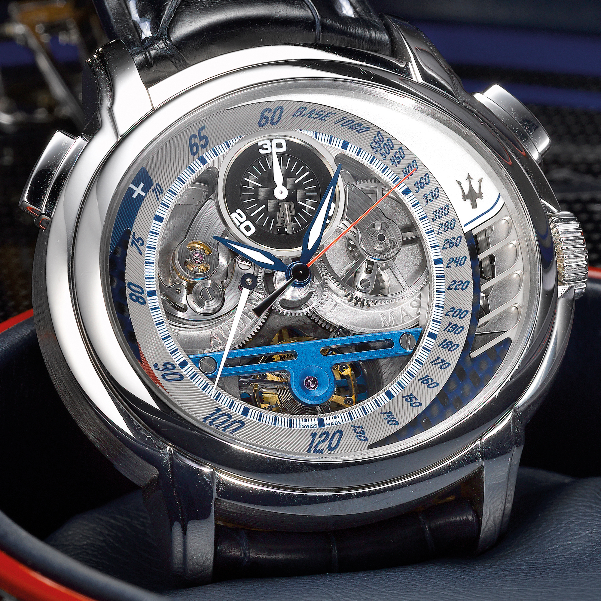 Audemars Piguet, A FINE LIMITED EDITION PLATINUM TOURBILLON CHRONOGRAPH WRISTWATCH WITH REGISTERS AND POWER RESERVE INDICATION CIRCA 2006 MILLENARY MC12 NO 6/150