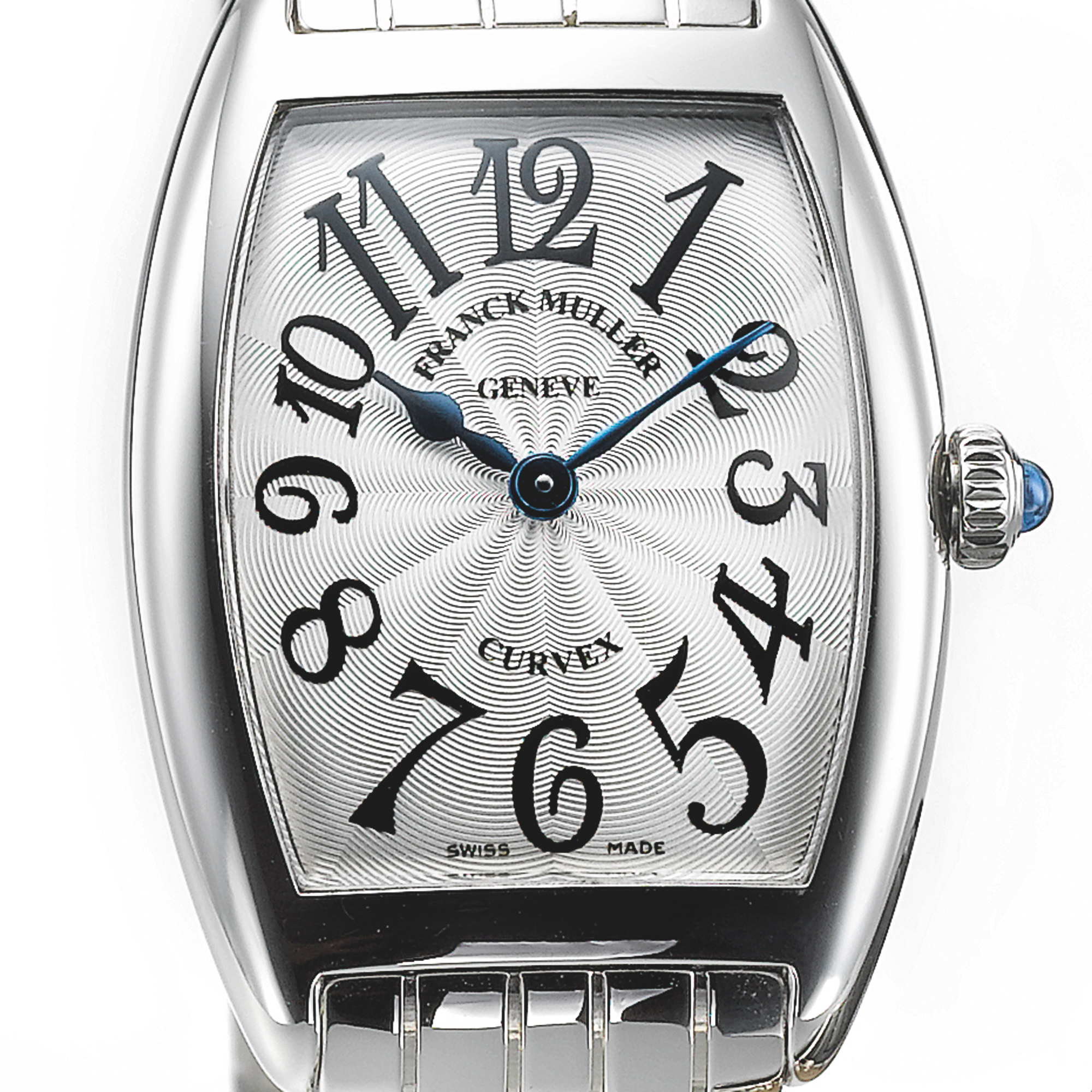 Franck Muller, A LADY'S STAINLESS STEEL TONNEAU FORM BRACELET WATCH CIRCA 2002 REF1752 QZ NO 12339 A LADY'S STAINLESS STEEL SQUARE FORM WRISTWATCH CIRCA 2002 REF 6002 MASTER SQUARE No 452
