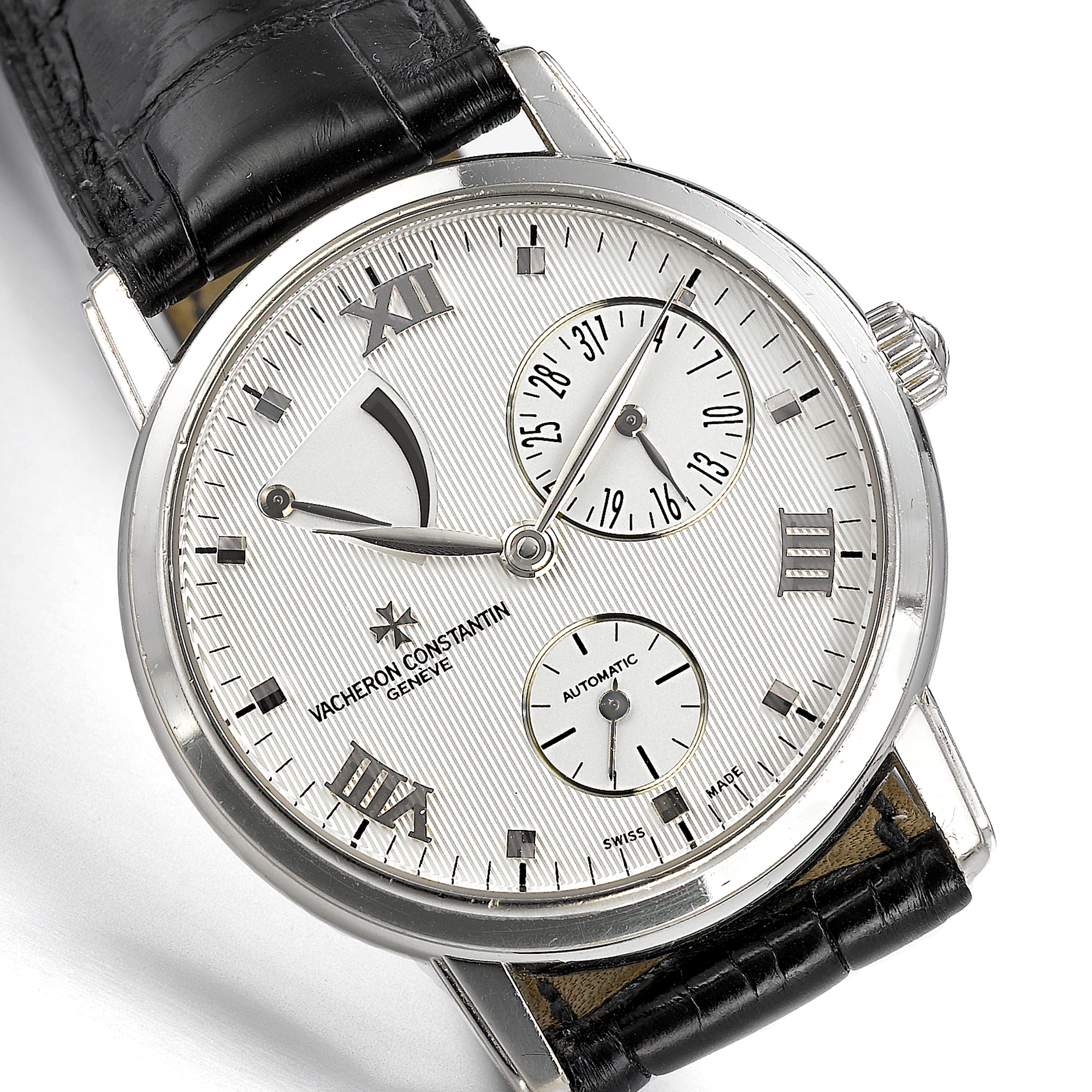 Vacheron Constantin, A WHITE GOLD AUTOMATIC WRISTWATCH WITH DATE AND POWER RESERVE INDICATION CIRCA 2002